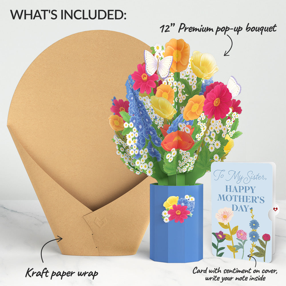 Wildflower Mother's Day Bouquet and Sentiment Set for Sister、mySite、solidvoid