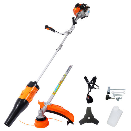 4 in 1 Multi-Functional Trimming Tool, 52CC 2-Cycle Garden Tool System with Gas Pole Saw, Hedge Trimmer, Grass Trimmer, and Brush Cutter EPA Compliant、、eastwooduniform