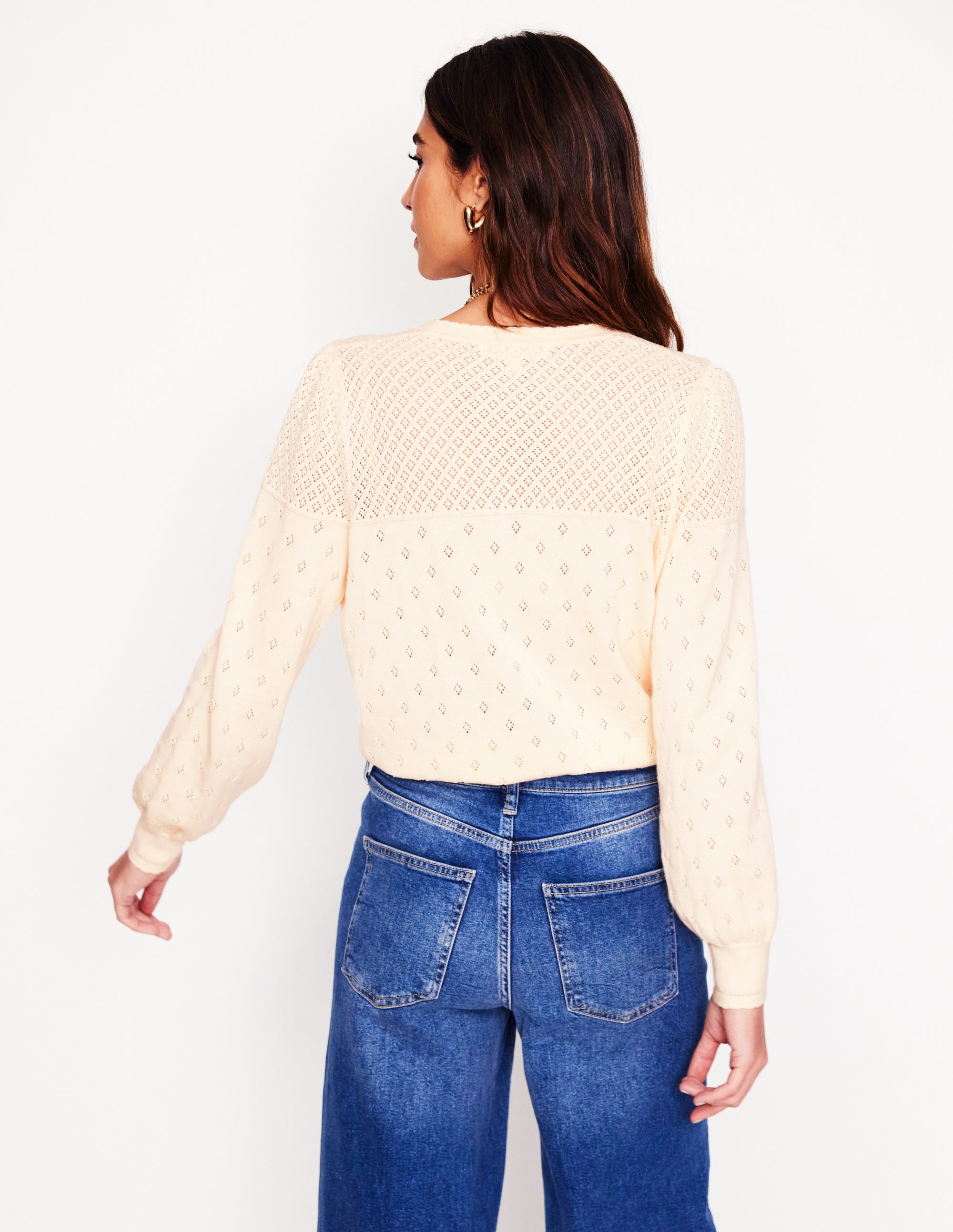  Rosalie Pointelle Cardigan-Warm Ivory、mySite、ashleygrahame