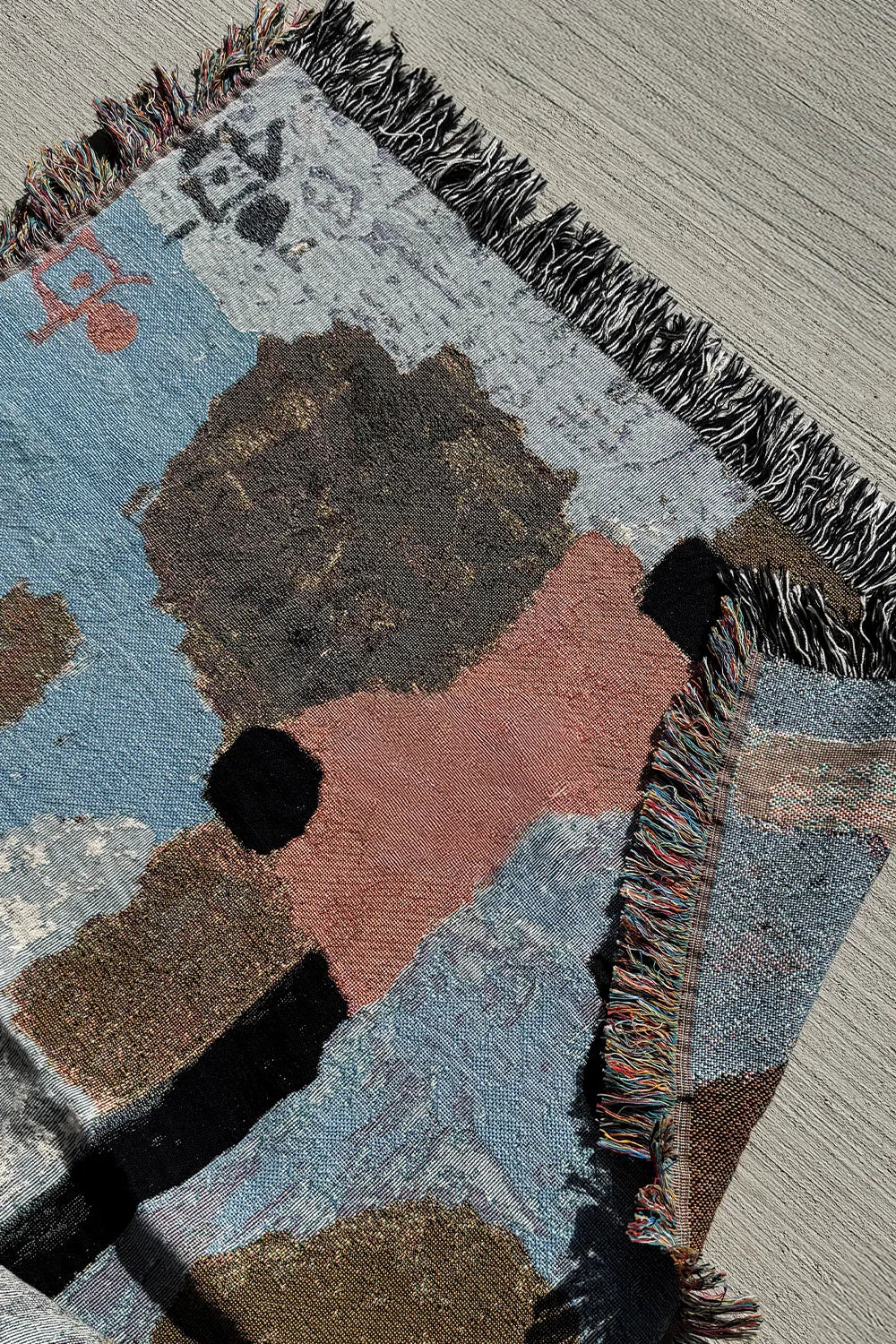 Paul Klee Blue Abstract Woven Throw Blanket、mySite、gigharbornorthrealestate