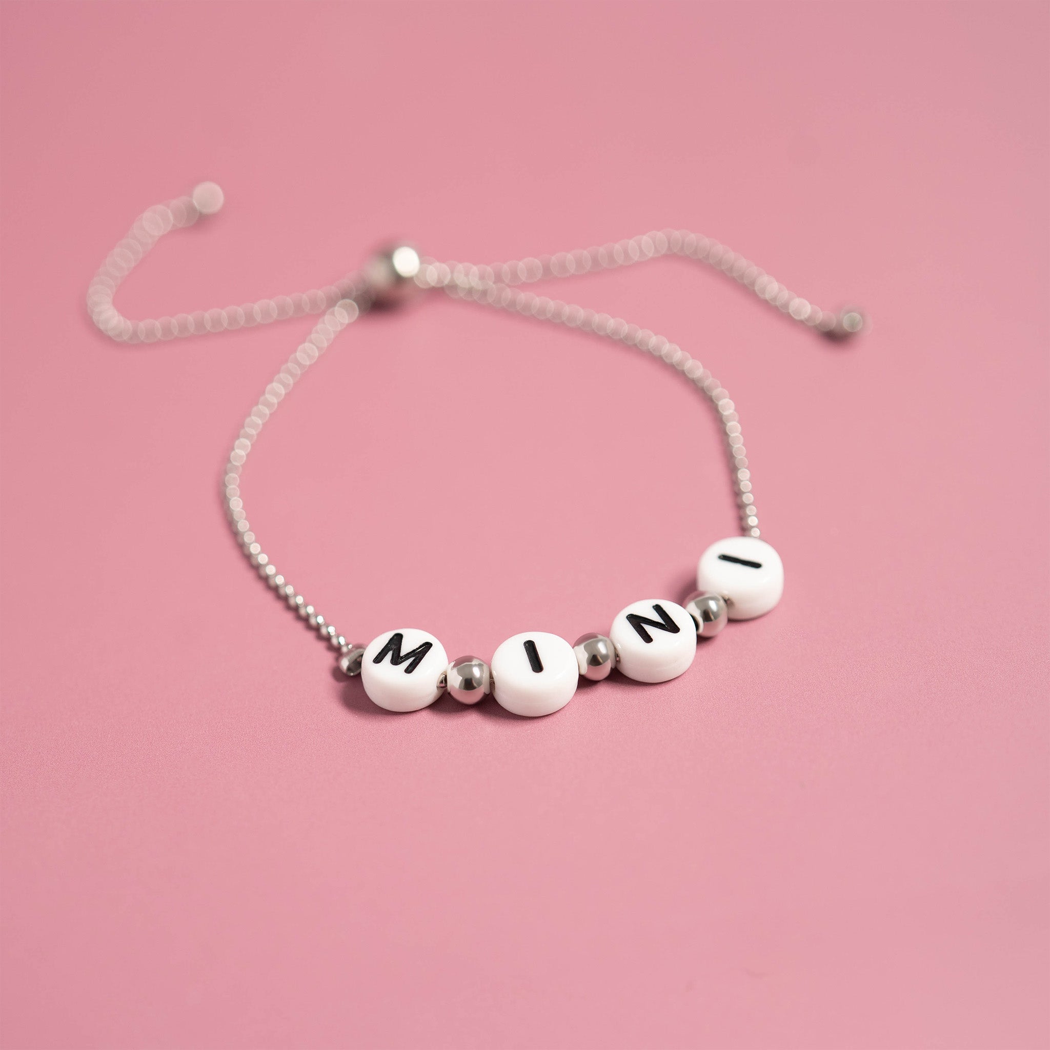 18K Gold PVD Stainless Steel Mini Adjustable Beaded Bracelet / BRJ1055、mySite、dreamappss