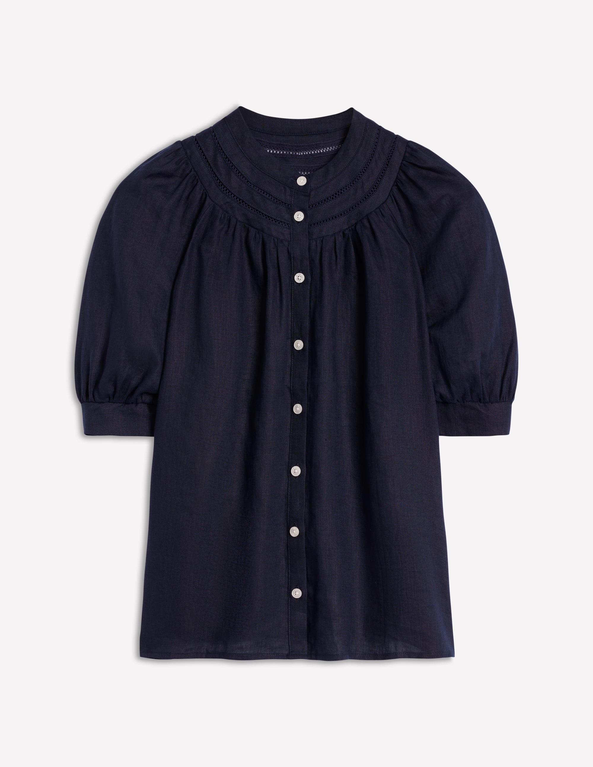  Bea Linen Top-Navy、mySite、ashleygrahame
