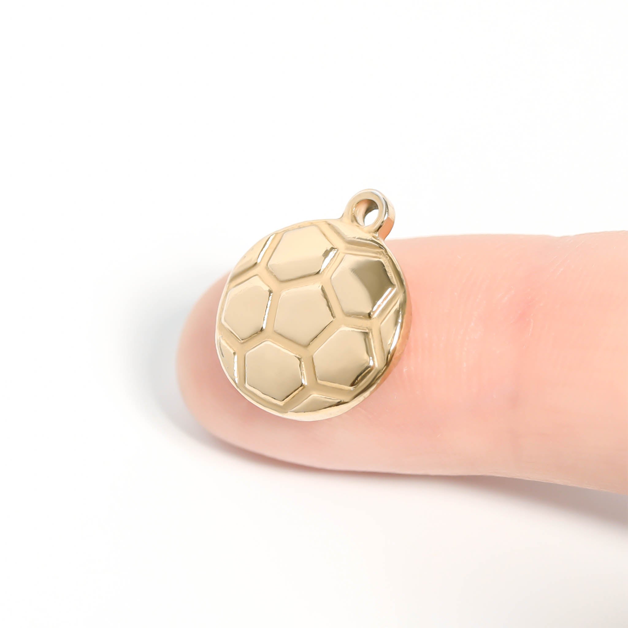 18K Gold PVD Stainless Steel Soccer Ball Charm / PDL0093、mySite、dreamappss