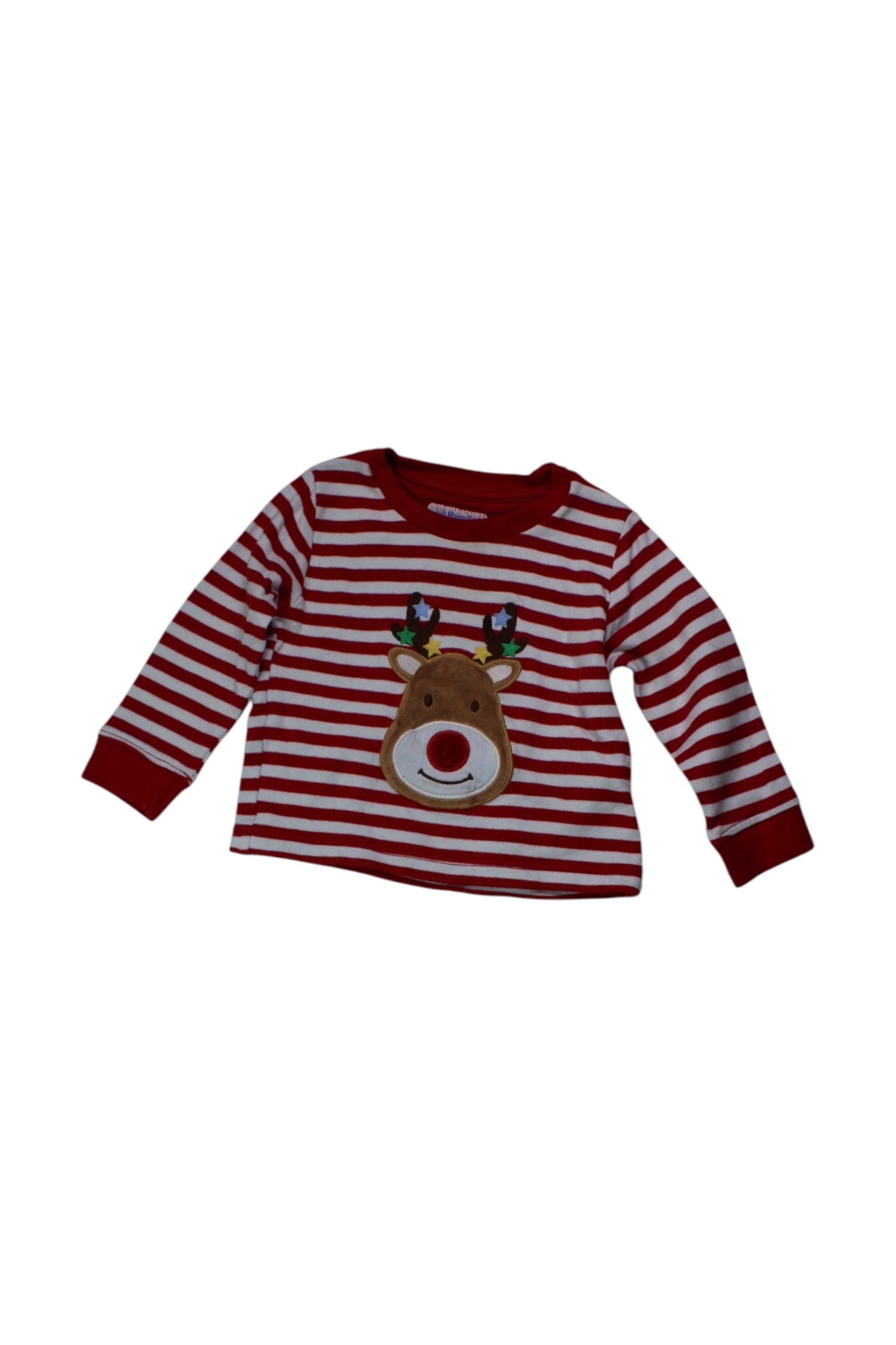 Jojo Maman B茅b茅 Reindeer Appliqu茅 Long Sleeve Top 12-18M、mySite、g9winljtr