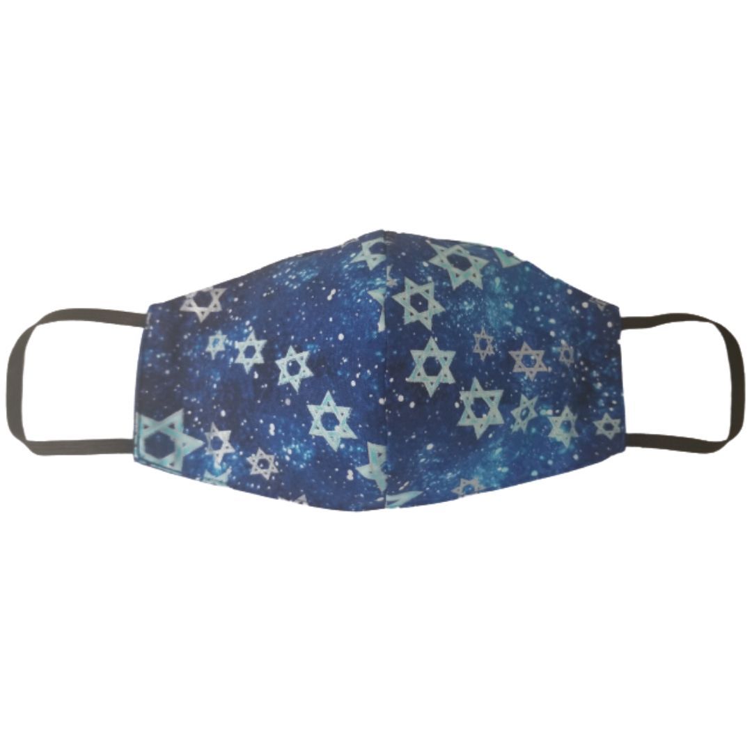 Silver Star of David Face Mask - 100% Cotton、mySite、topwebapps