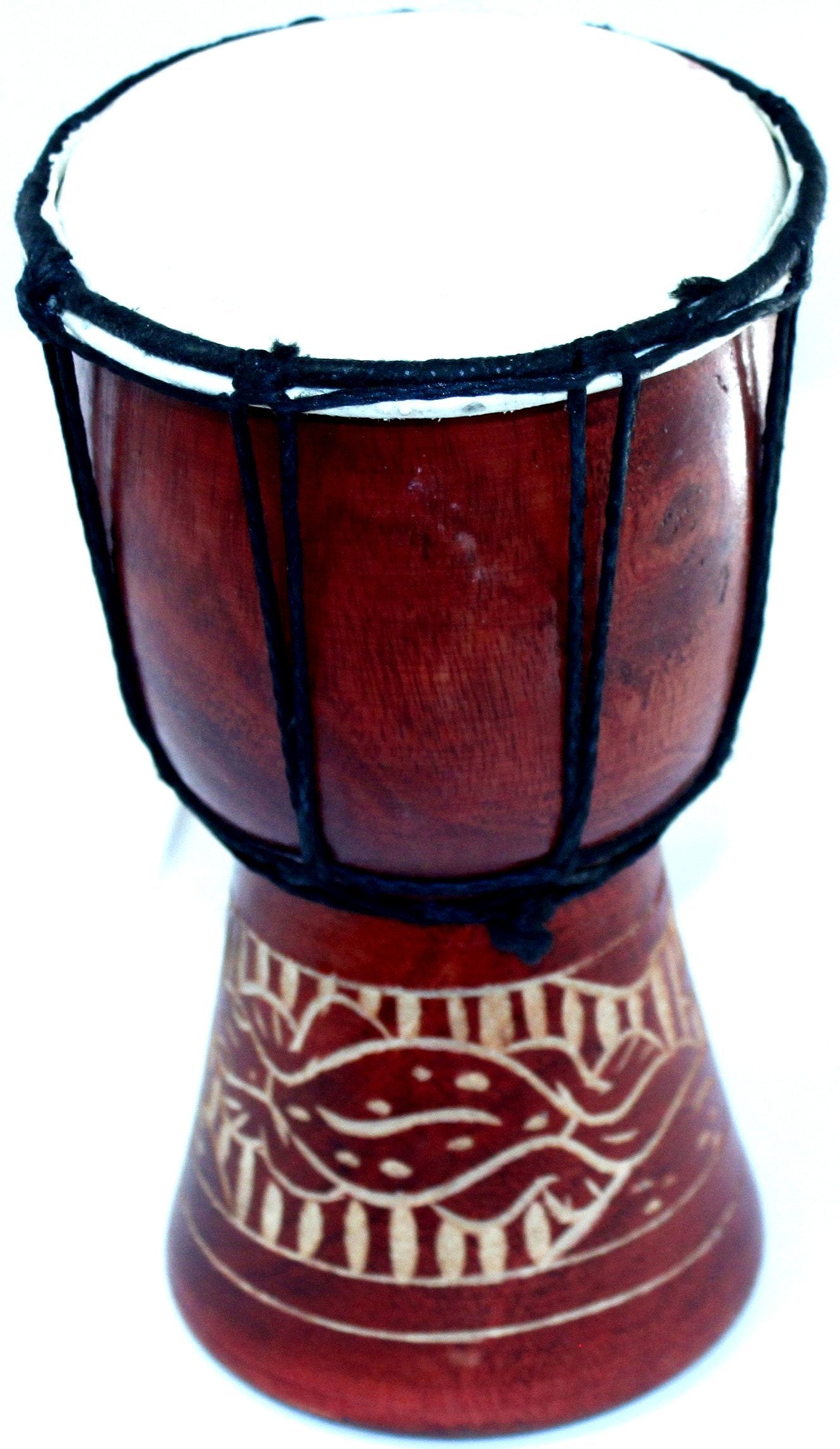  Djembe or Jembe Drum With nature and Animals carving from Jerusalem - Small (19cm or 7.5 Inches high) by Holy Land Market、mySite、elrpsem3k
