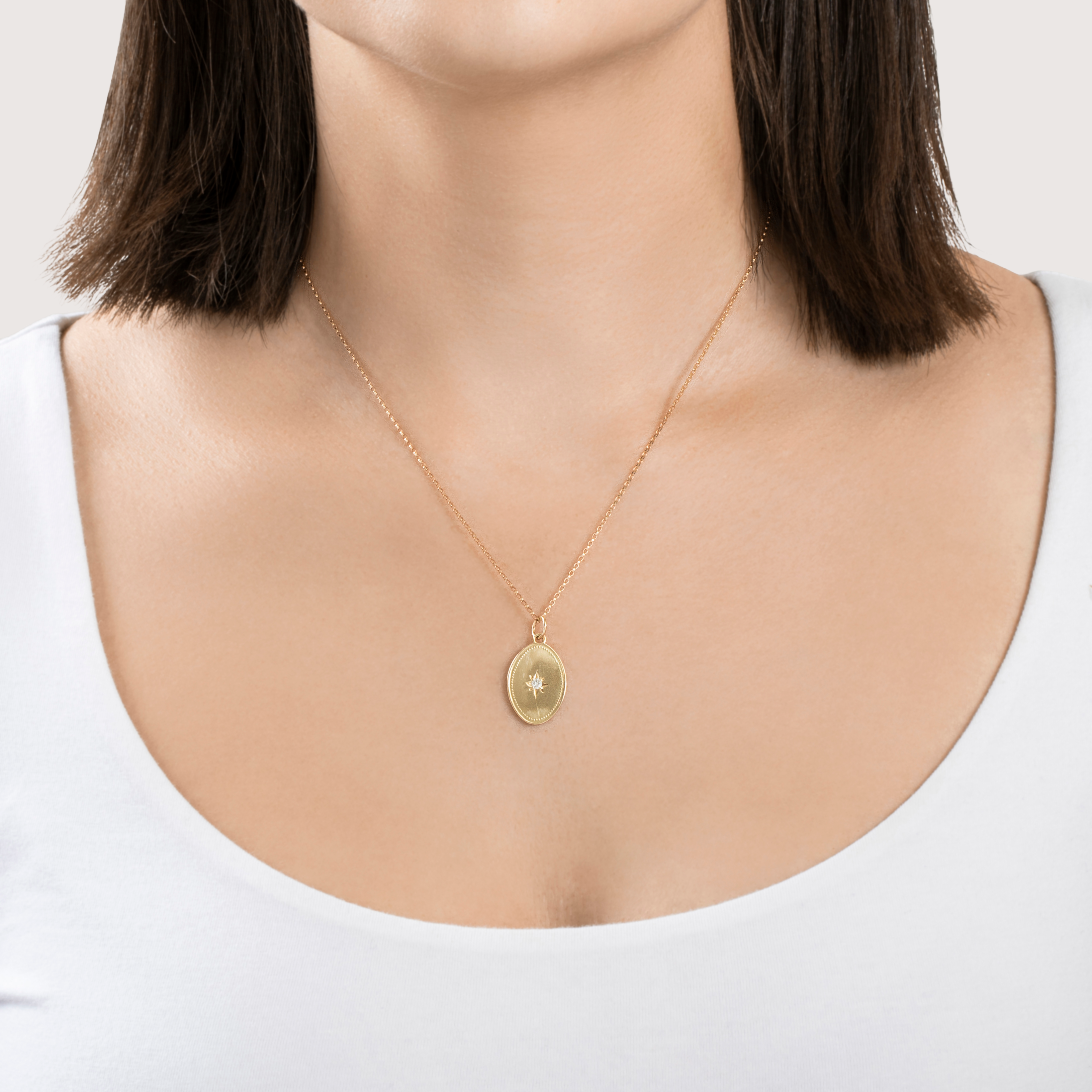 Vintage 14k Yellow Gold Diamond Lovely Star-Set Pendant、mySite、hinf8tx79