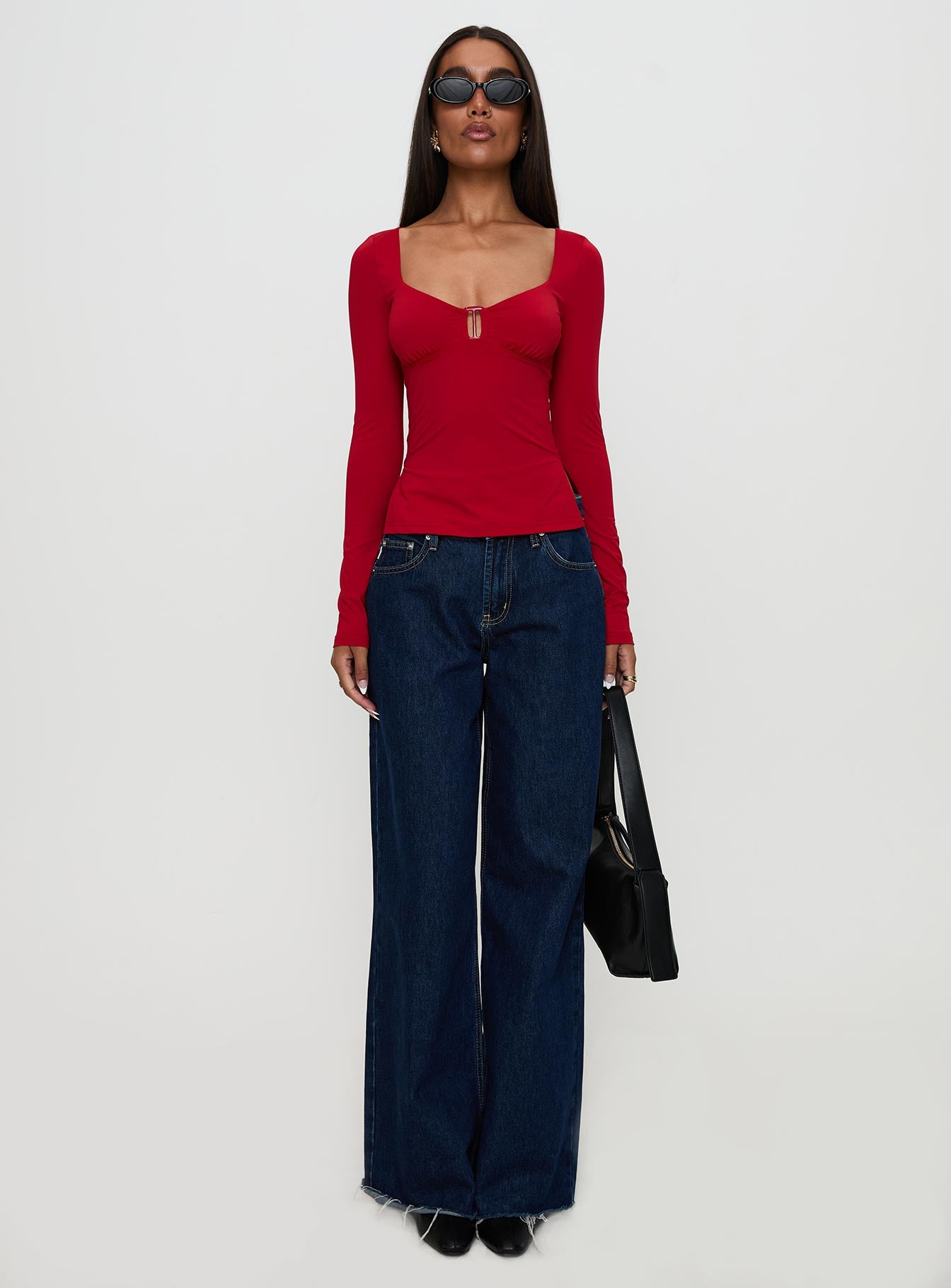 Keane Long Sleeve Top Red、mySite、solidvoid