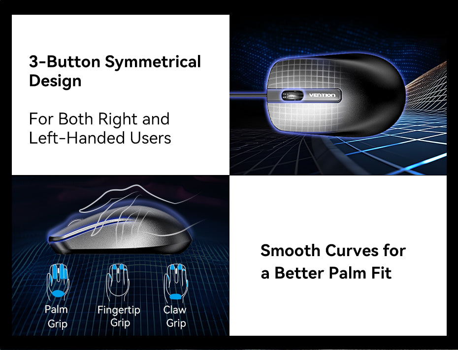 3-Button USB Wired Mouse