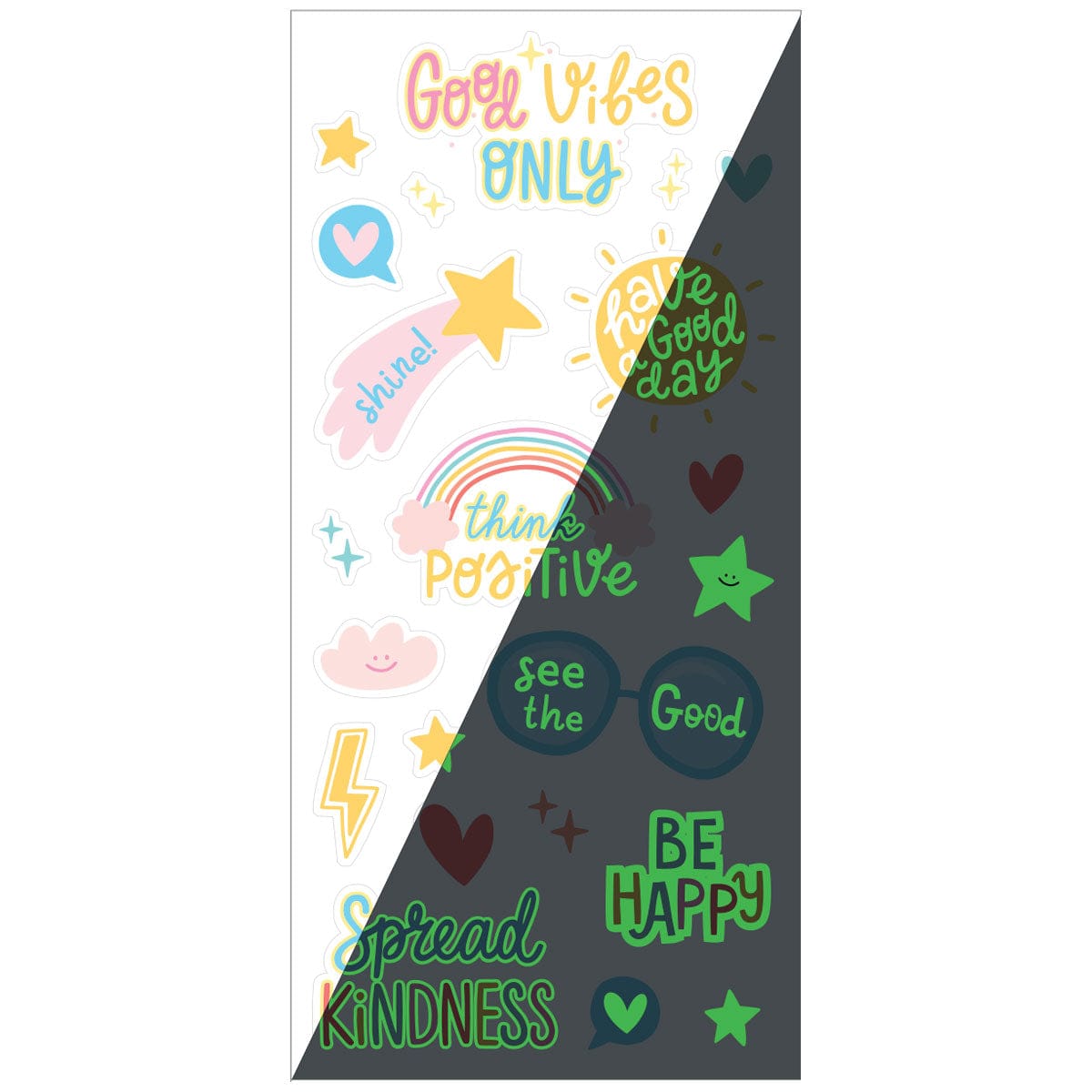  Glow In The Dark Stickers - Good Vibes Only、mySite、ghnorth