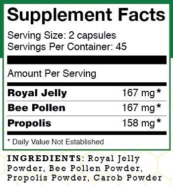 Royal Jelly, Bee Pollen & Propolis Capsules - 500mg、mySite、gigharbornorthrealestate
