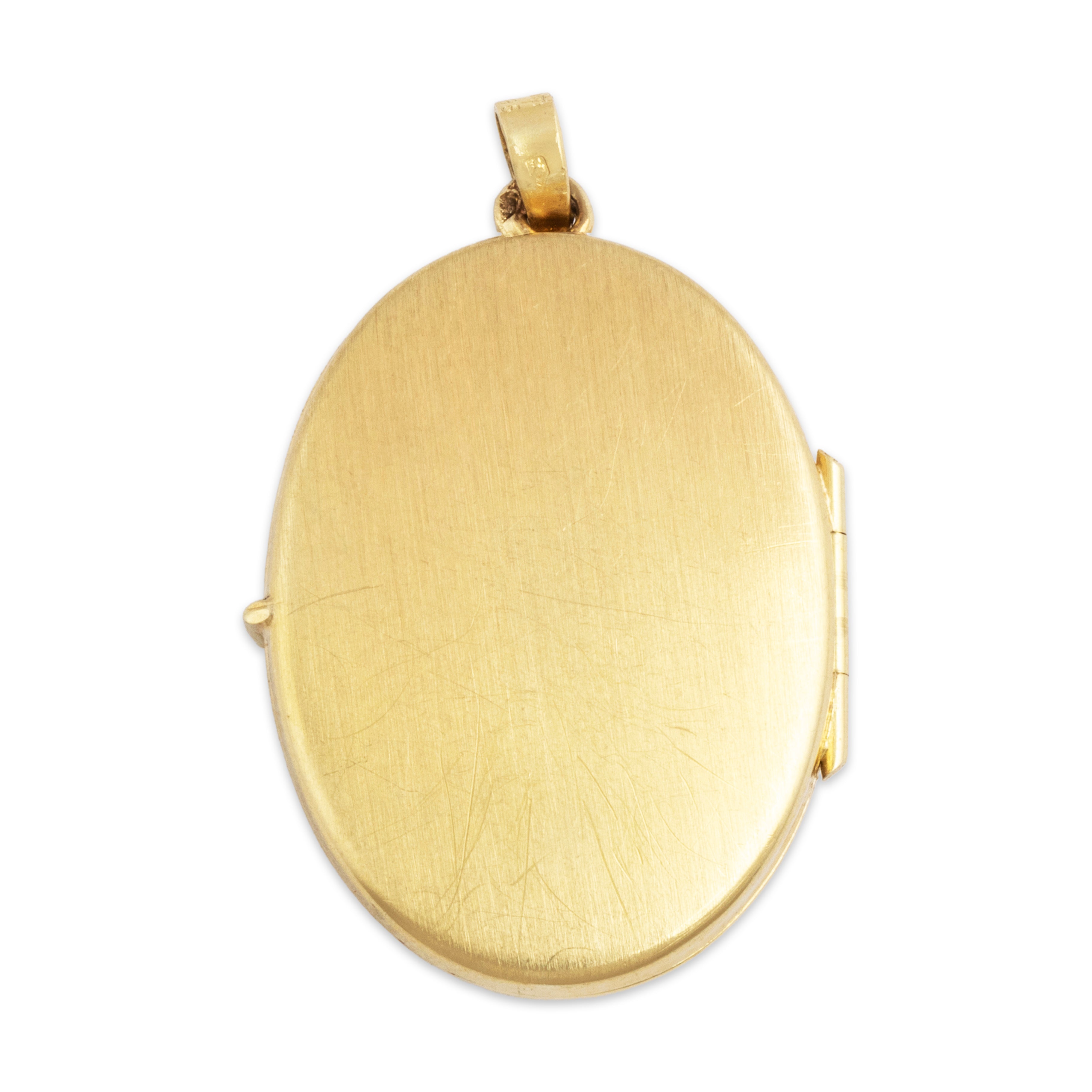 Vintage Large 14k Yellow Gold Blue Sapphire Diamond Lovely Locket Pendant、mySite、hinf8tx79