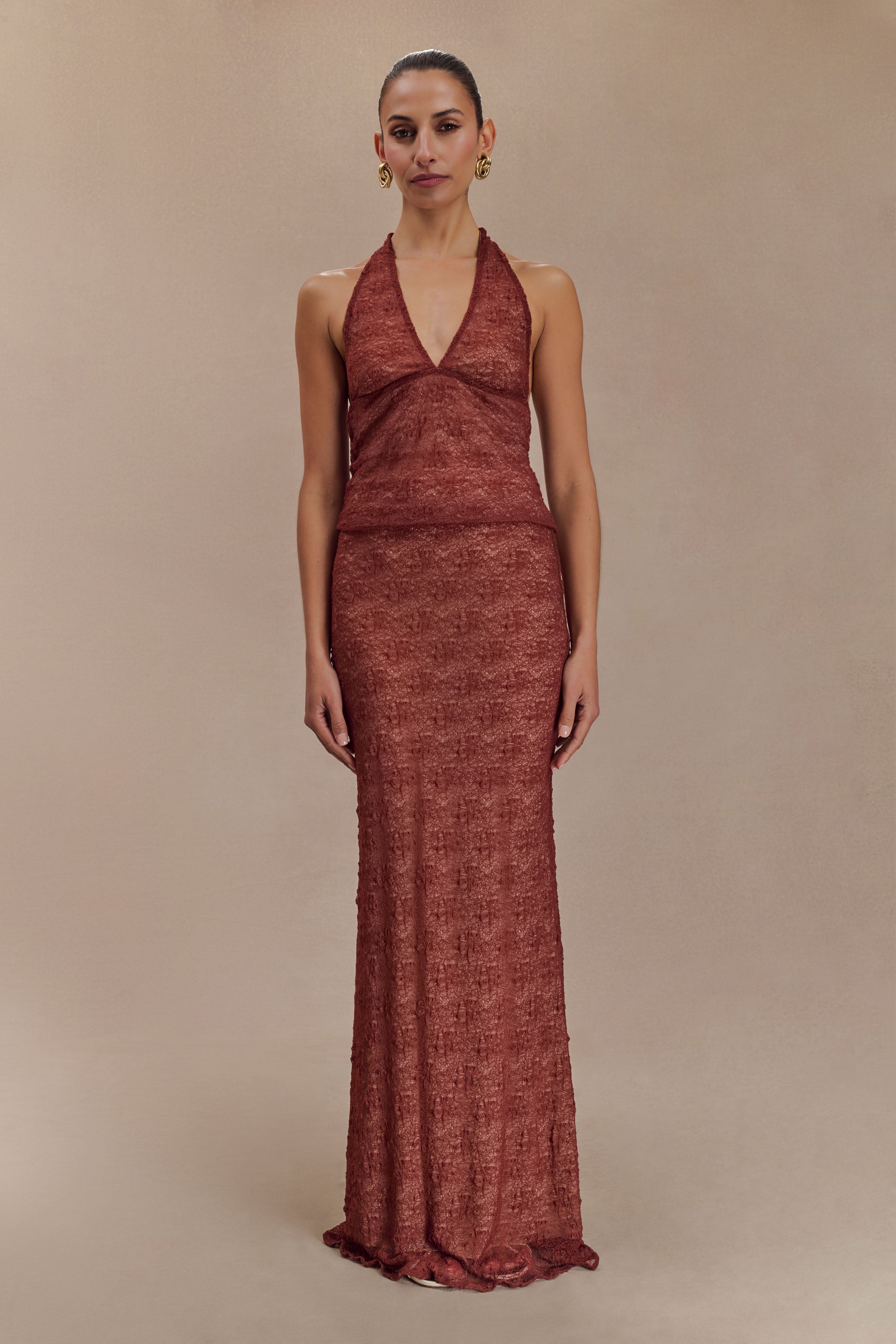 Asher Sheer Lace Halter Top - Chilli、mySite、solidvoid