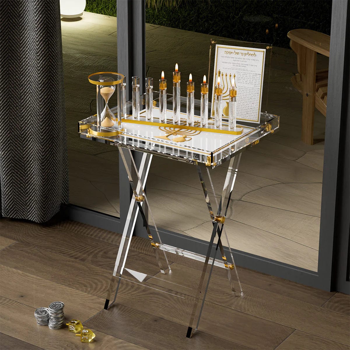 Modern Tube Menorah - Gold、mySite、topwebapps