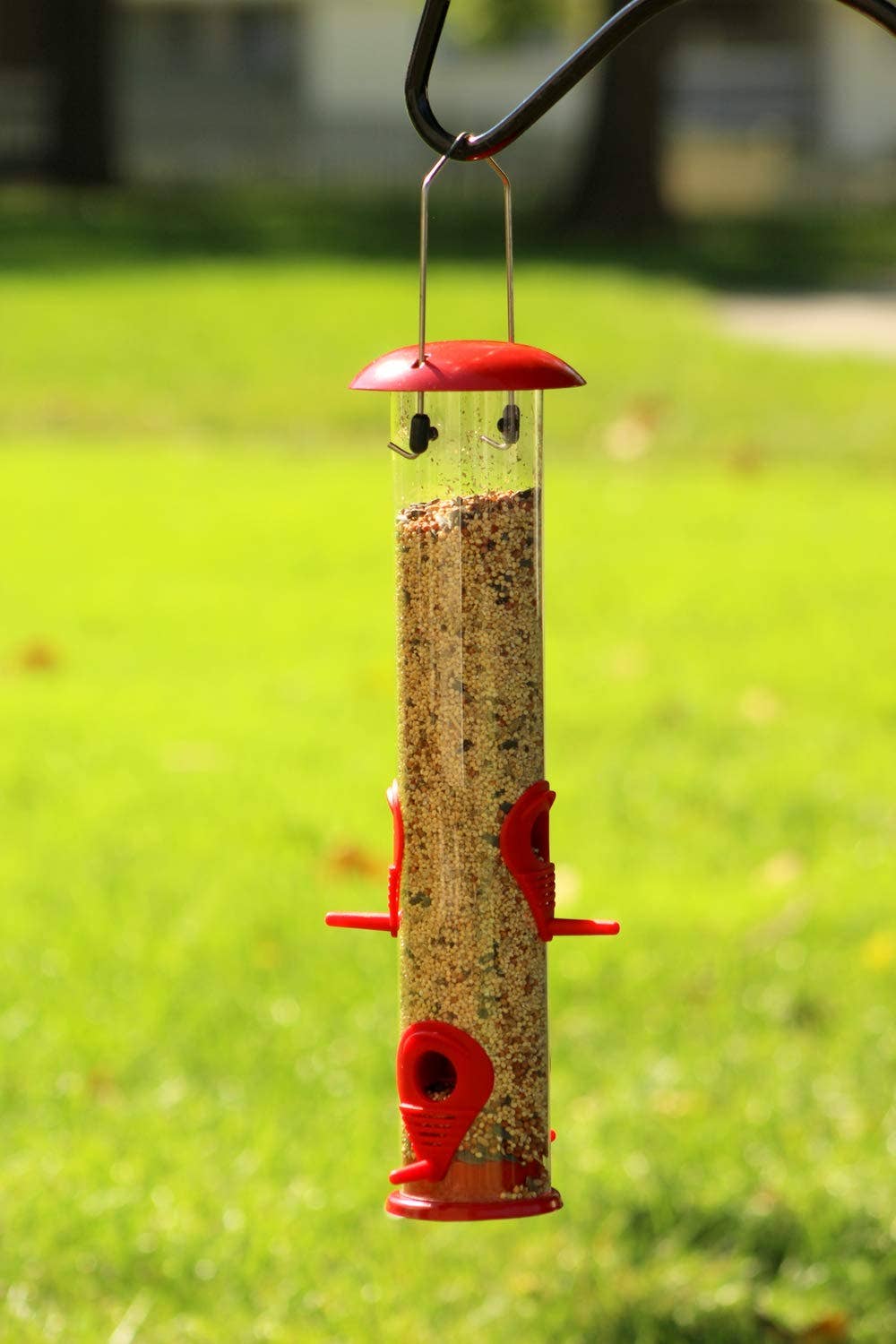 Ashman Sturdy Tube Bird Feeders-Set of 2, Green, Red or Yellow、mySite、g9winljtr