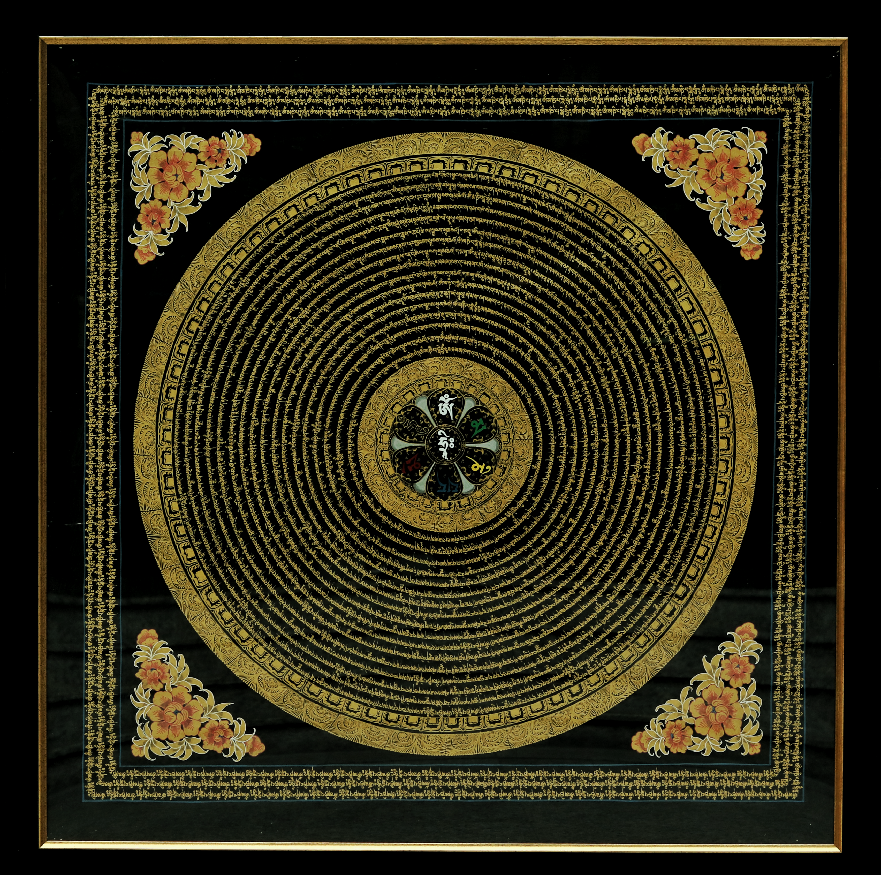 Mantra of Compassion (Om Mani Pad Me Hum) (Painting - Acrylic on Cotton Cloth)、mySite、topwebapps