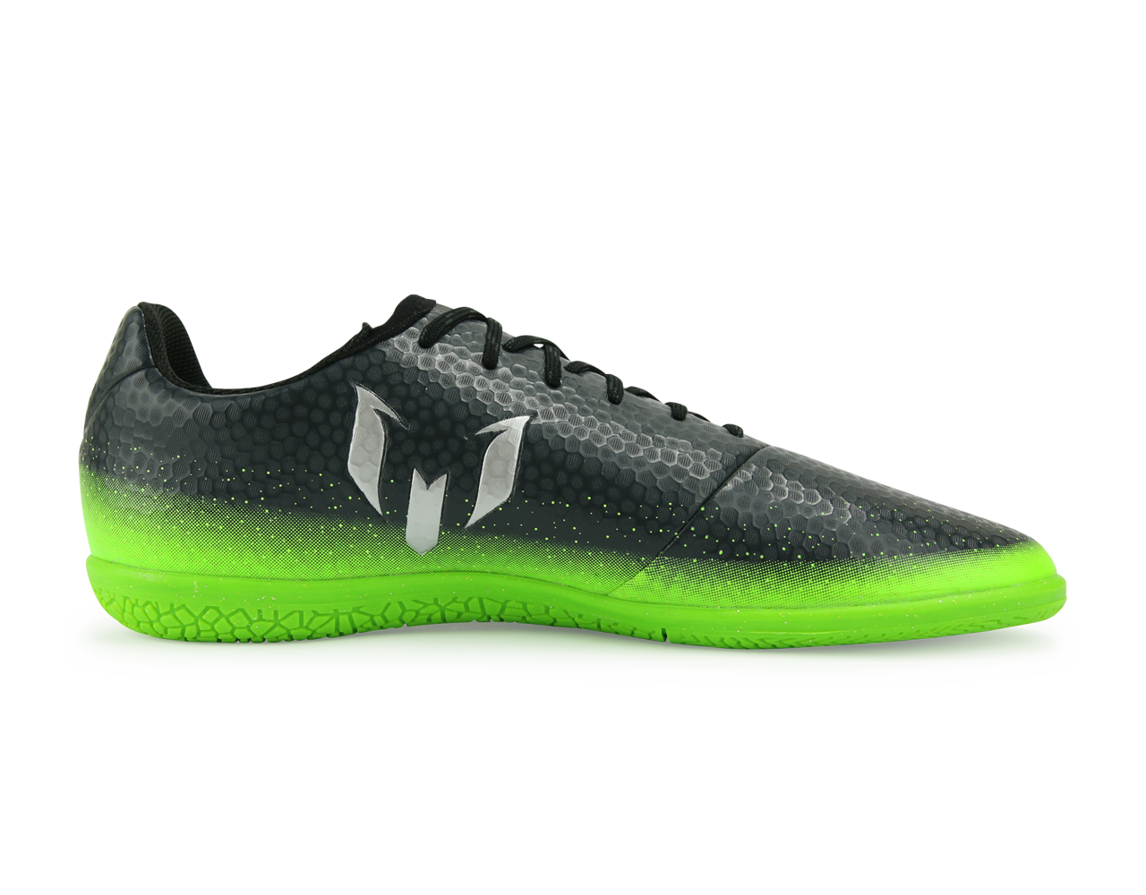 adidas Kids Messi 16.3 Indoor Soccer Shoes Dark Grey/Silver Metalic/Solar Green、mySite、bottomscart
