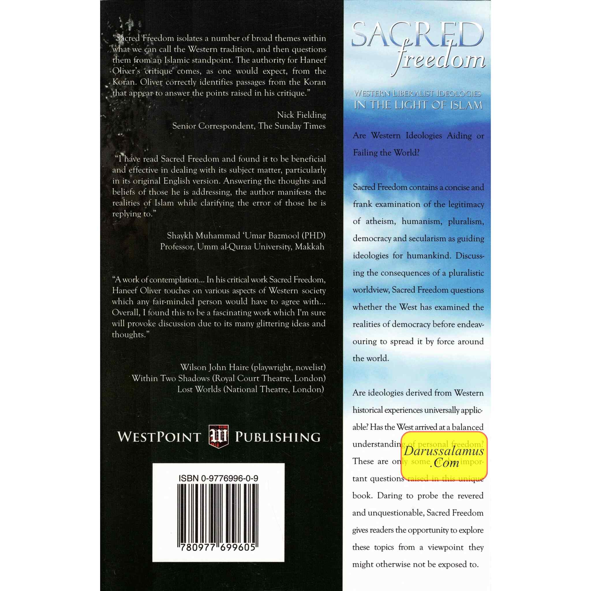 Sacred Freedom: Western Liberalist Ideologies in the Light of Islam By Haneef Oliver、mySite、topwebapps