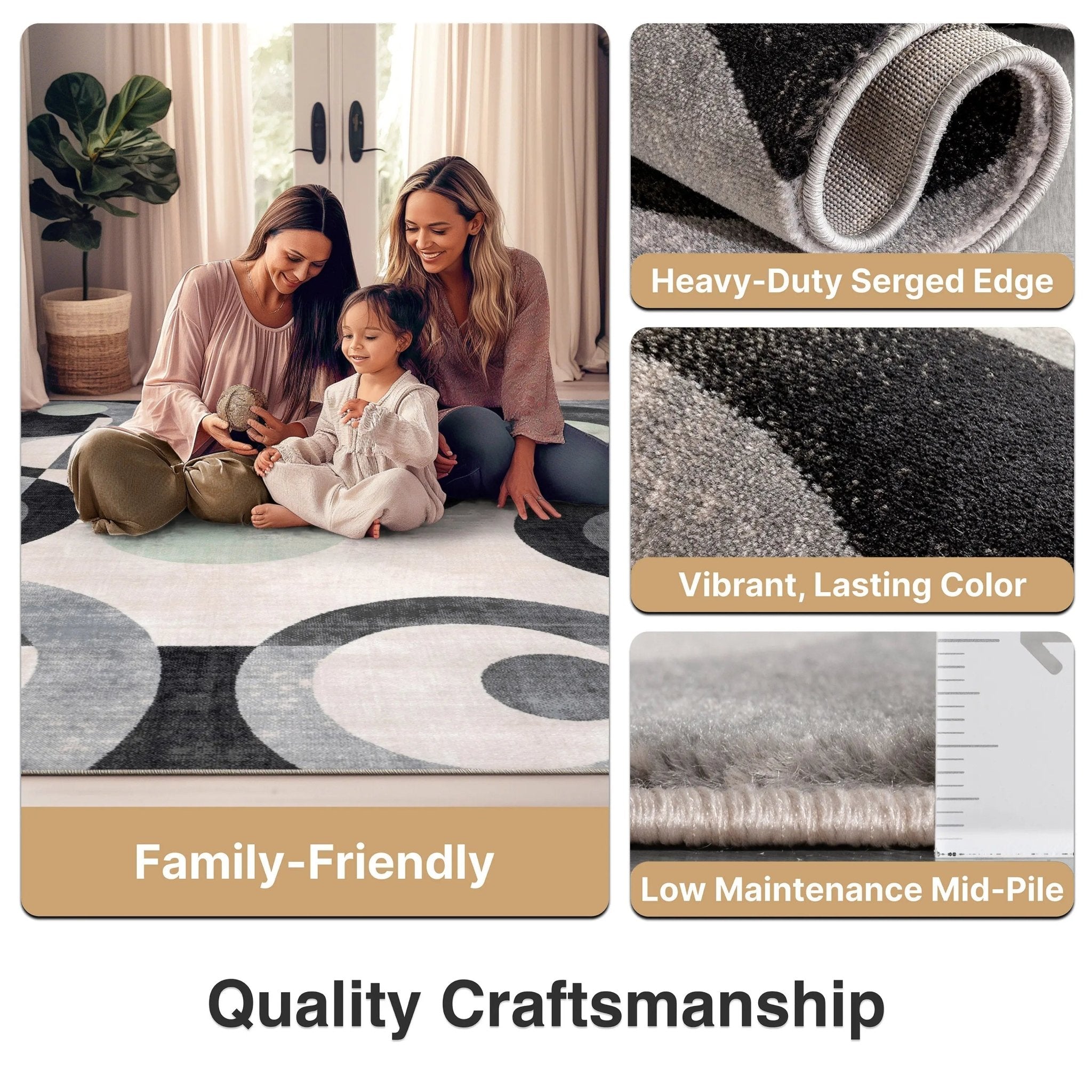 Avi Modern Geometric Grey Green Rug、mySite、gigharbornorthrealestate