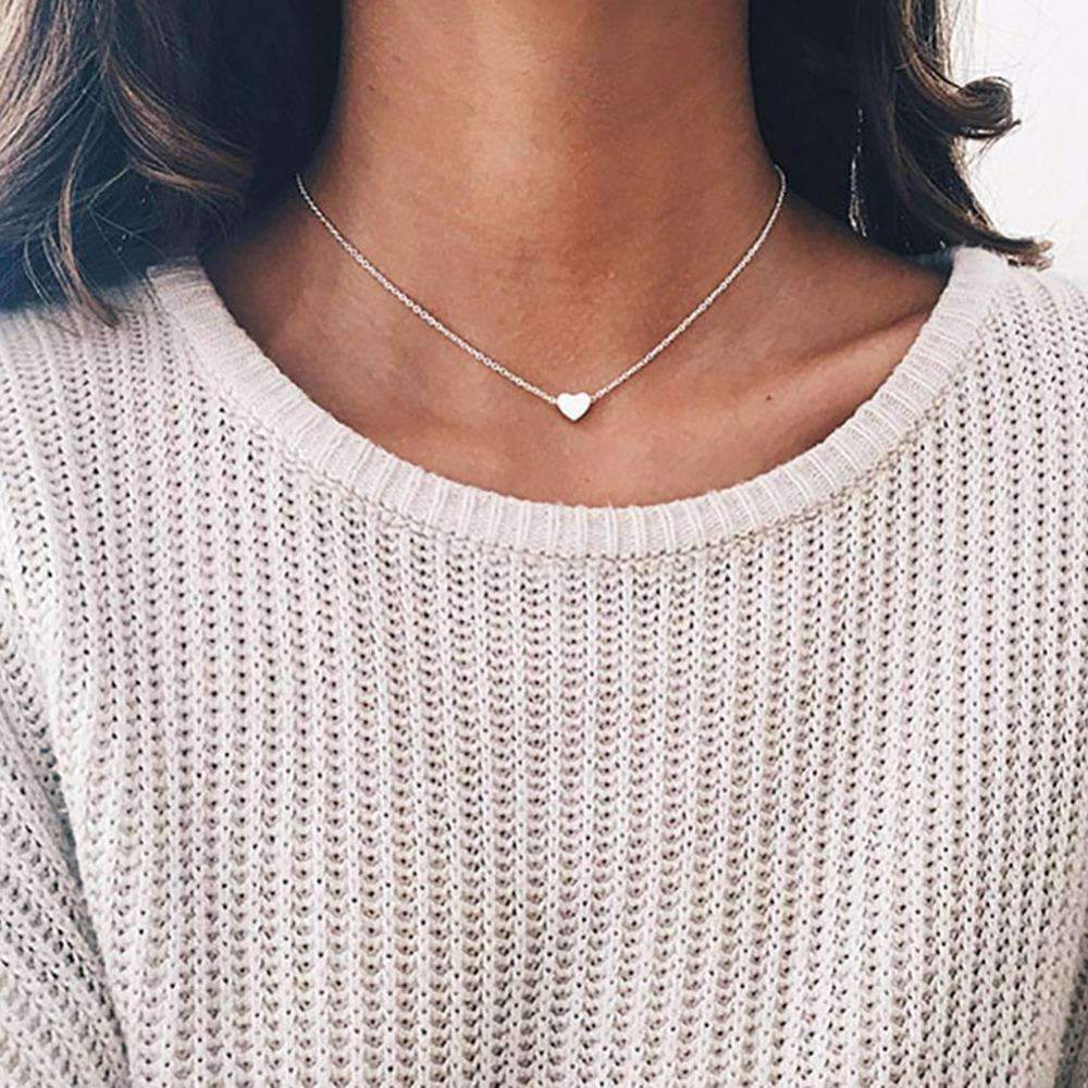 Dainty Heart Chain Necklace、mySite、camillekostekn