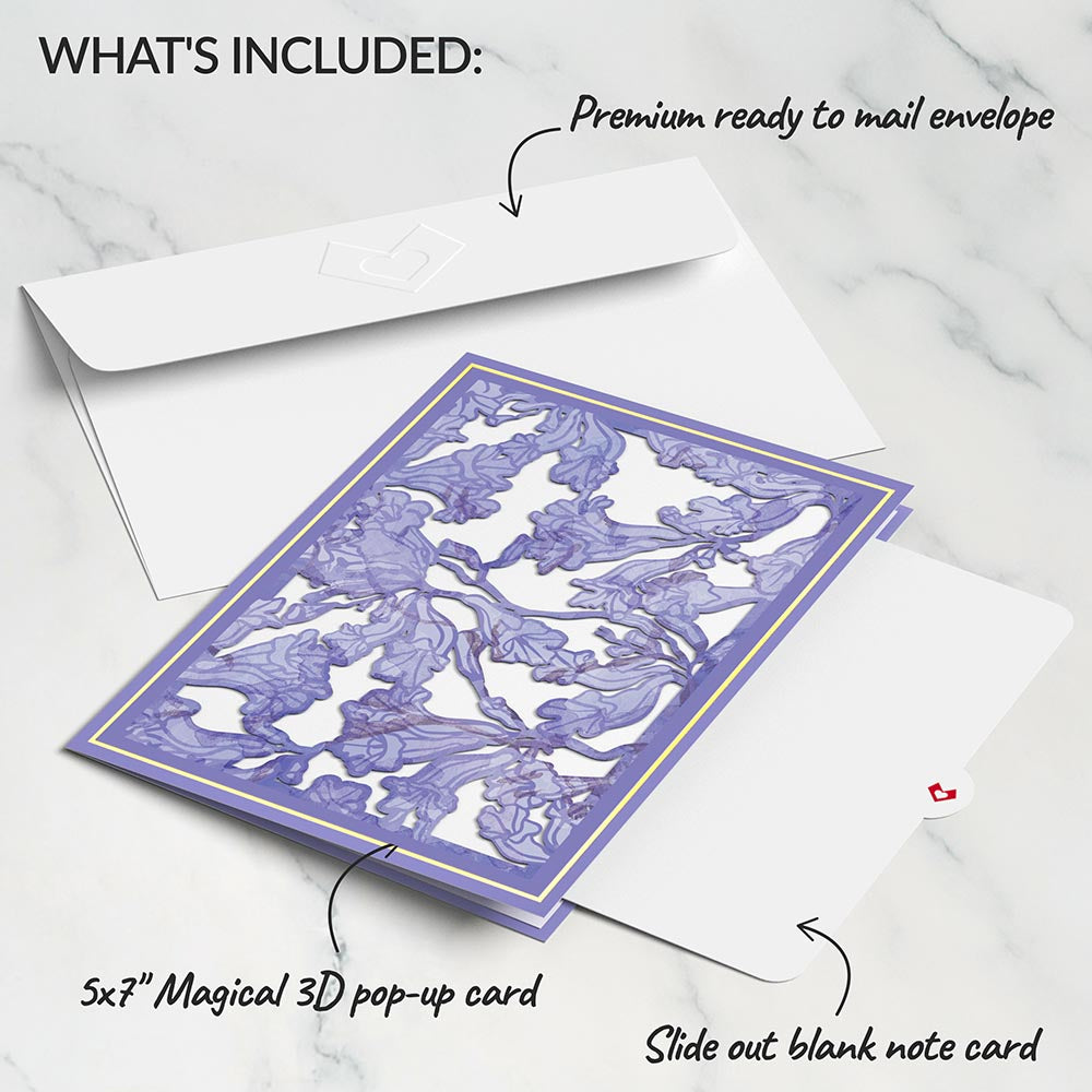Watercolor Jacaranda Tree Pop-Up Card、mySite、solidvoid