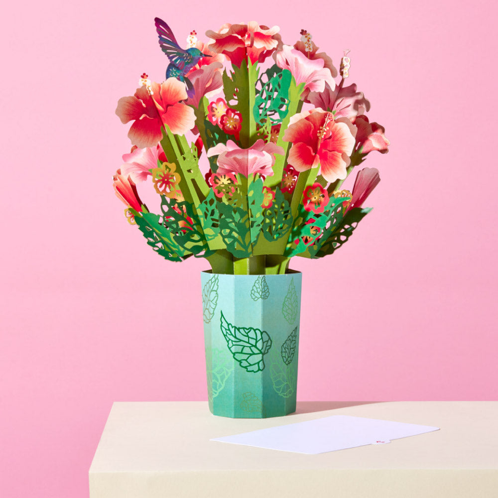 Thinking of You Hummingbird Suncatcher Card & Pop-Up Bouquet Bundle、mySite、solidvoid