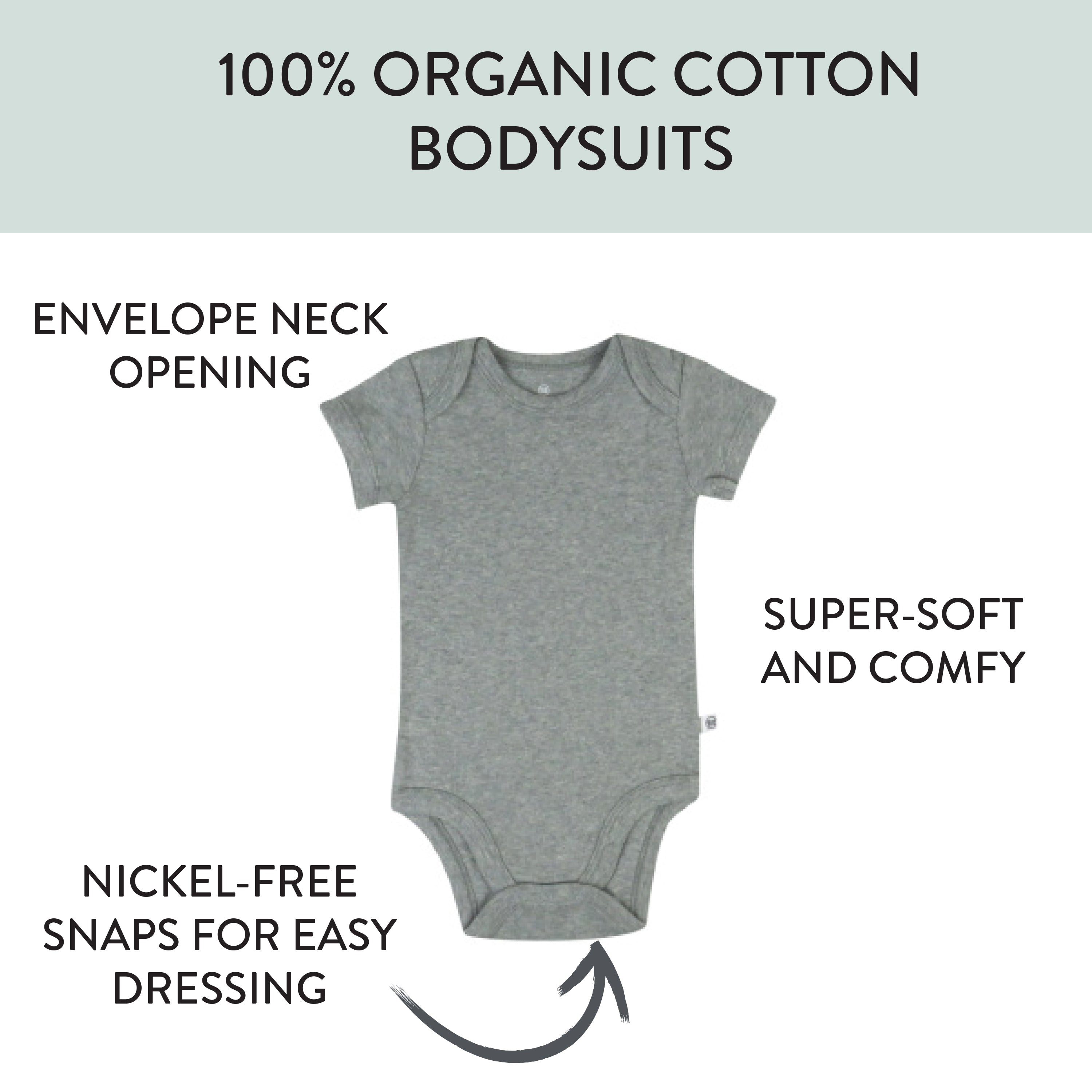  5-Pack Organic Cotton Short Sleeve Bodysuits、mySite、layawaytickets