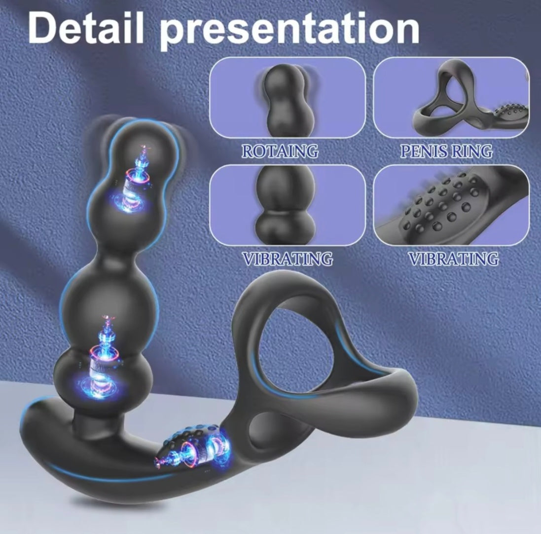 Come Closer 3 In One | 360 Rotating Anal Plug | Scrotum Sling | Ultra Silent | Usb、mySite、bottomscart