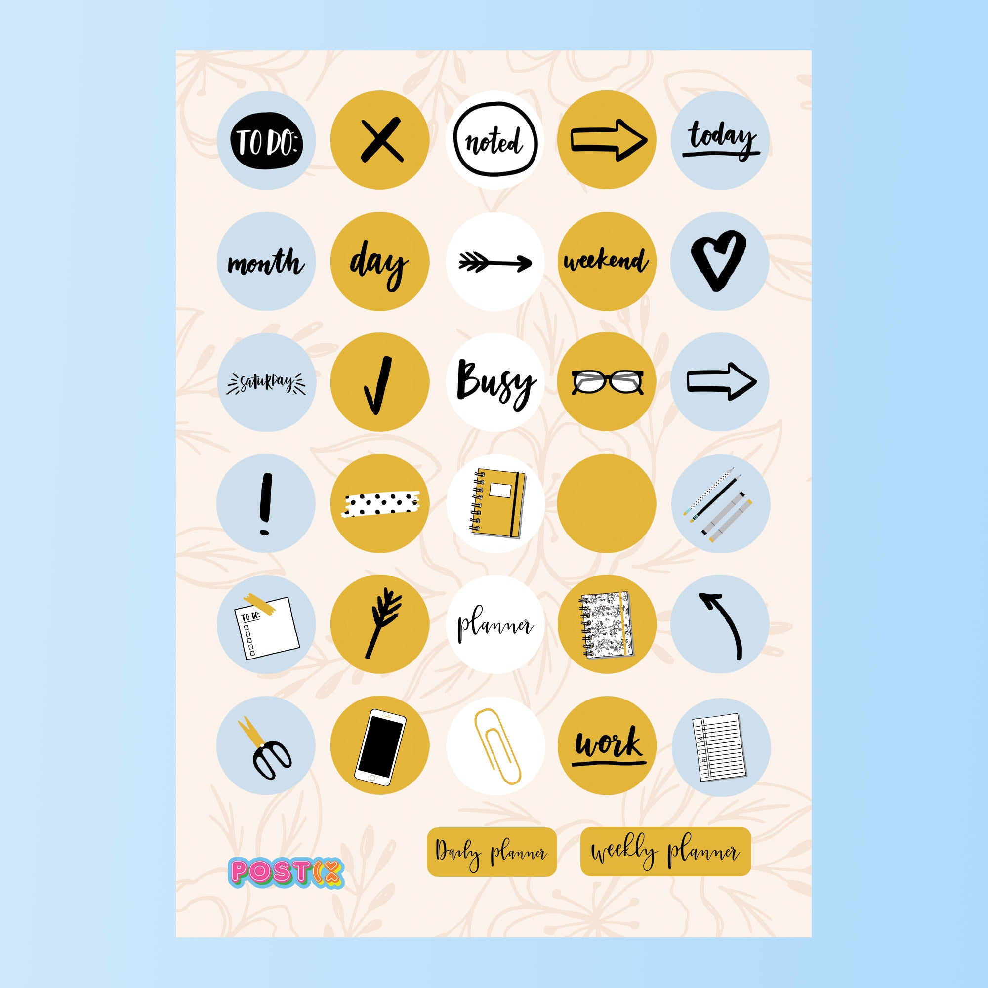  Organised Chic Eco-Friendly Sticker Sheet、mySite、ghnorth
