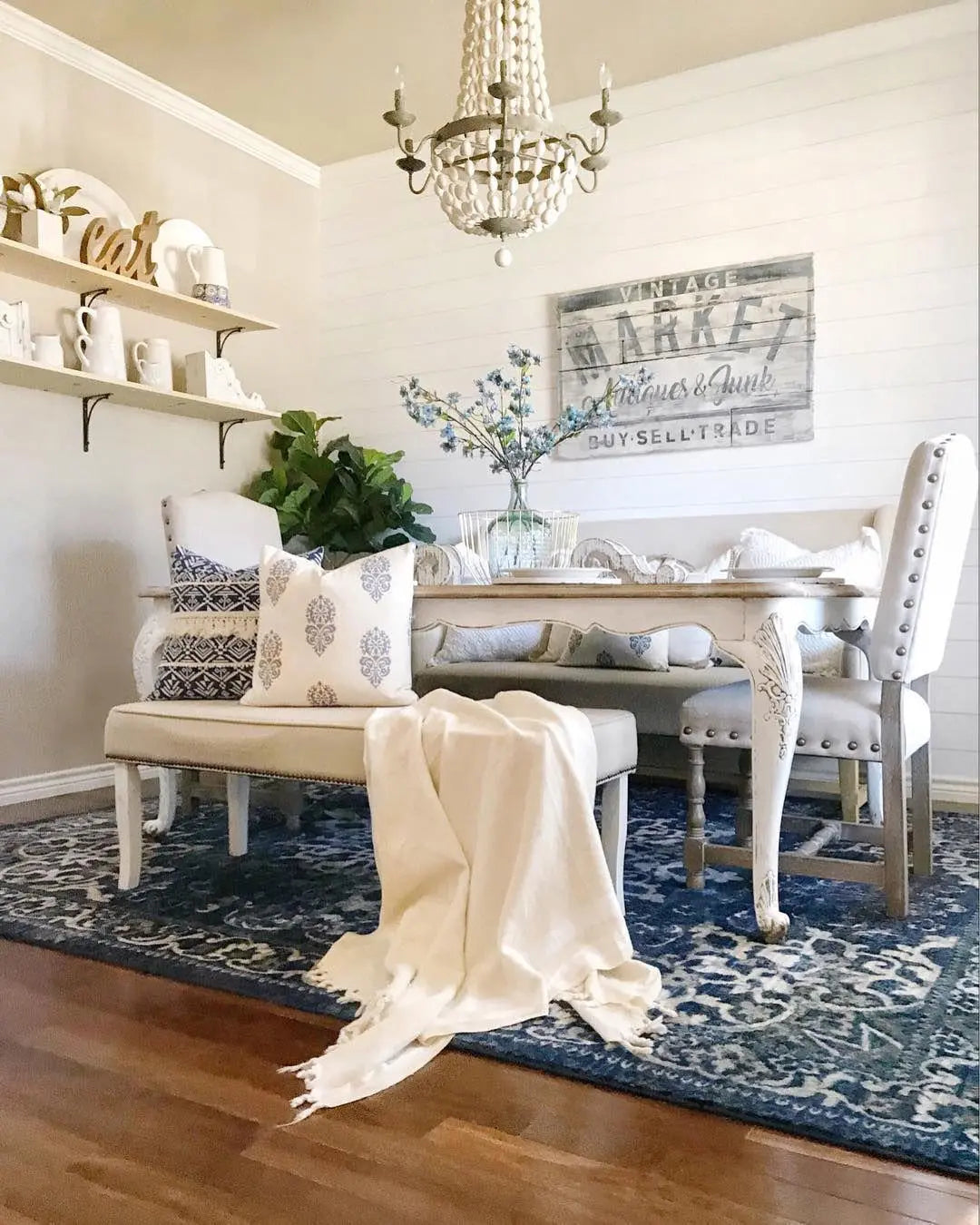 Sultana Blue Vintage Floral 5'3 x 7'3 Rug、mySite、gigharbornorthrealestate