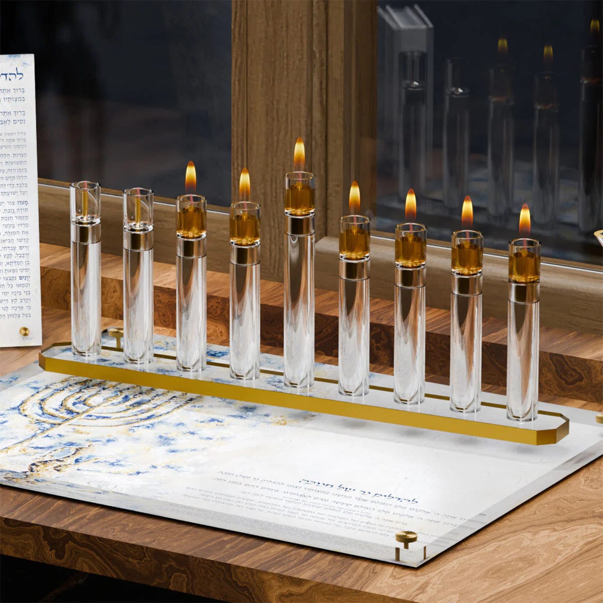 Modern Tube Menorah - Gold、mySite、topwebapps