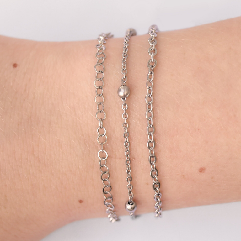 Permanent Jewelry Stainless Steel Chain Starter Kit - 3 Chain Style Pack、mySite、dreamappss