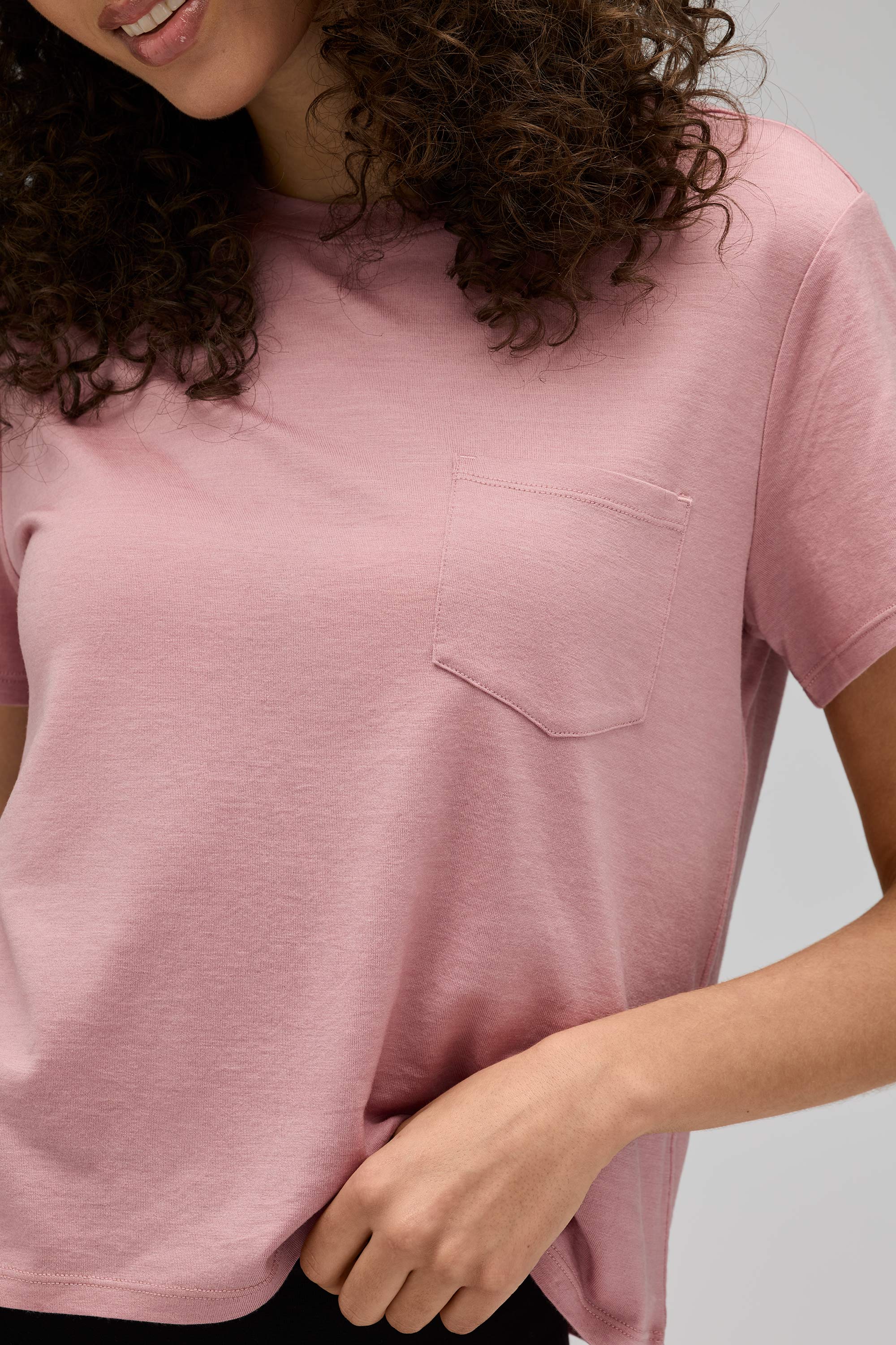 Women's Merino Boxy Pocket Tee、mySite、noshort