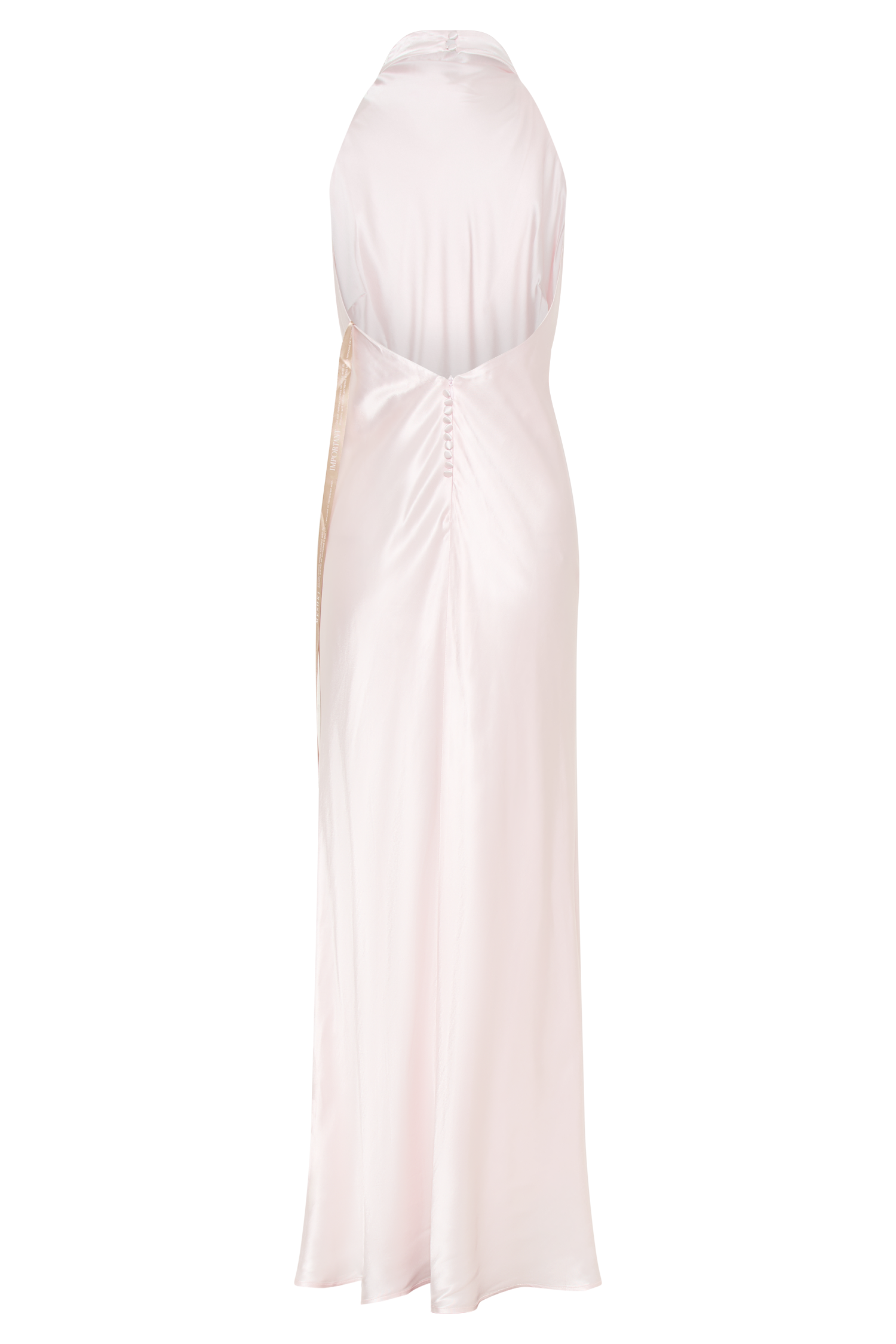Esther Iridescent Satin Cowl Maxi Dress - Pale Pink、mySite、solidvoid