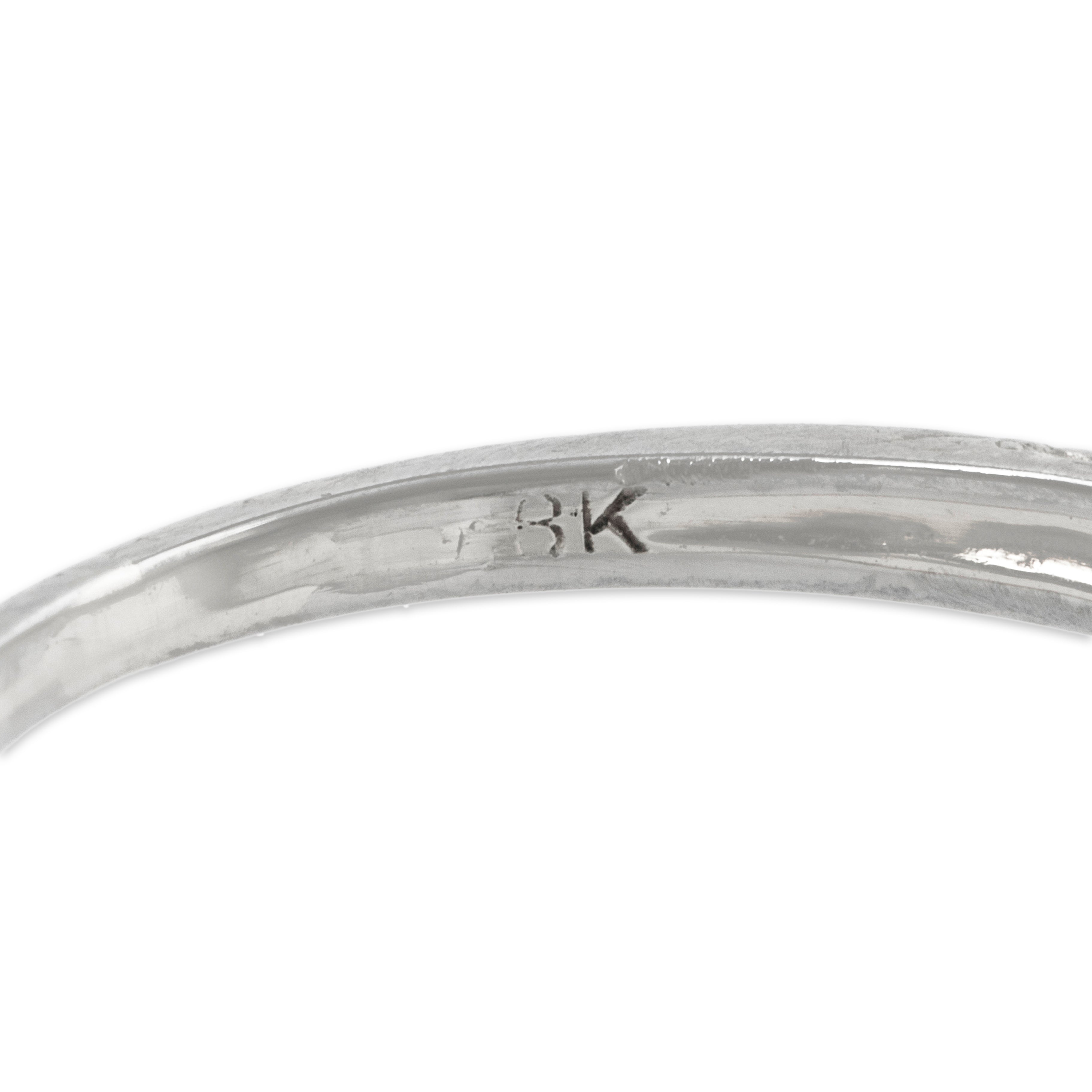 Antique Art Deco 18k White Gold Diamond Openwork Filigree Solitaire Ring 5.00、mySite、hinf8tx79