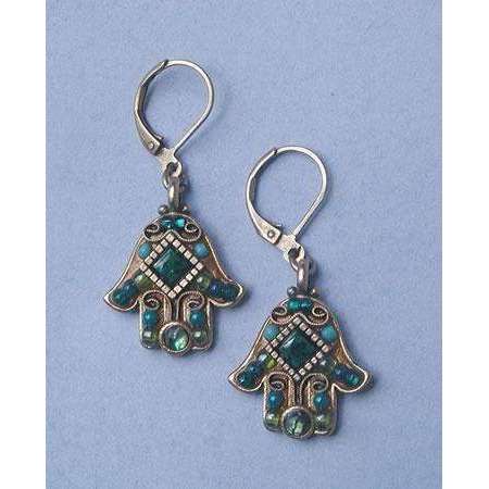 Michal Golan Chinese Turquoise Hamsa Earrings、mySite、topwebapps