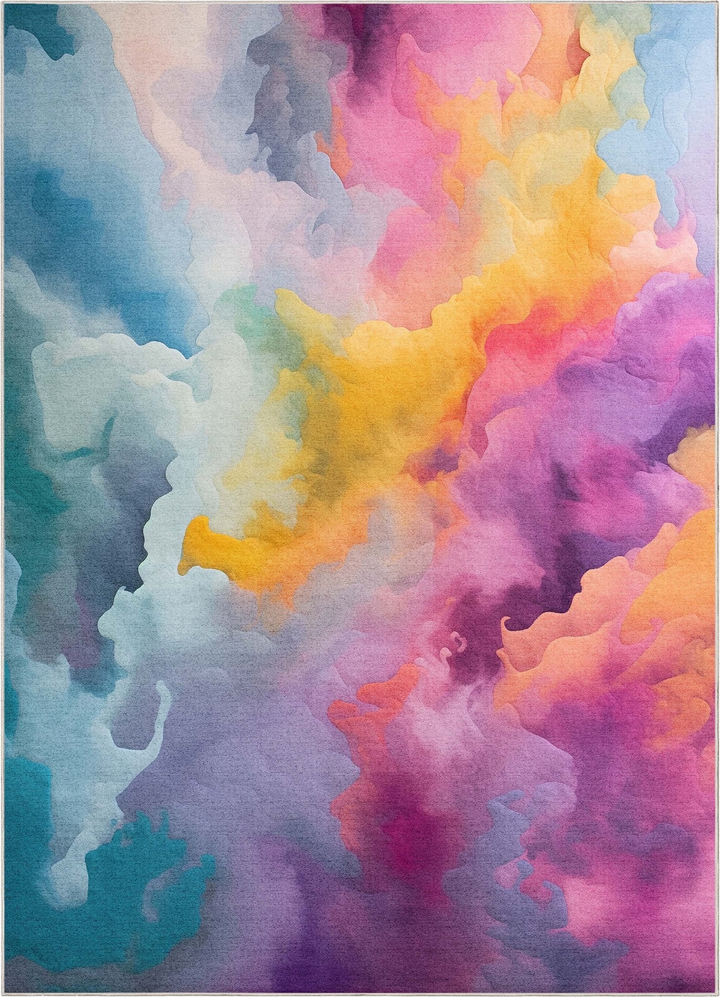 Crayola Modern Dreamy Clouds Whimsical 5' x 7' Multi Color Area Rug By Well Woven、mySite、gigharbornorthrealestate