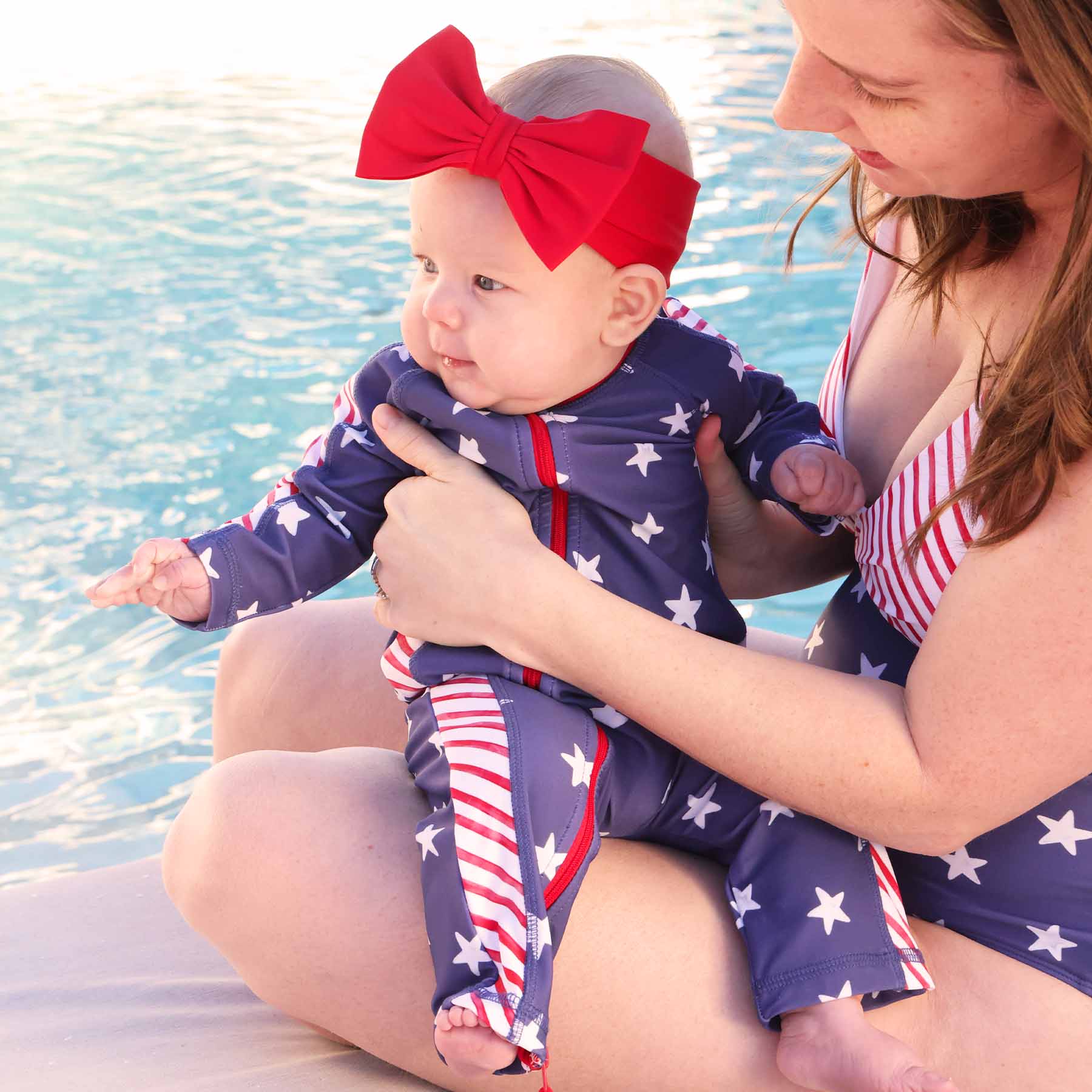  Long Sleeve Rash Guard Swim Romper Full Length | Star-Spangled Summer、mySite、layawaytickets