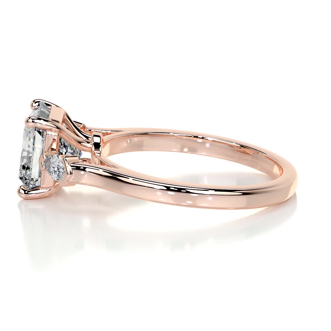 Mindy Moissanite & Diamond Ring -14K Rose Gold、mySite、hinf8tx79