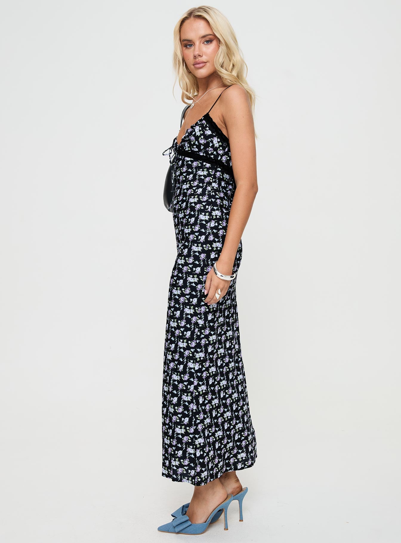 Emily Maxi Dress Black / Floral、mySite、solidvoid