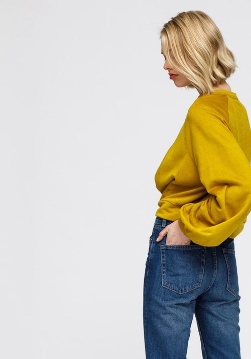  Scarlett Crewneck Ruched Sleeve Sweatshirt、mySite、justintrudeaud