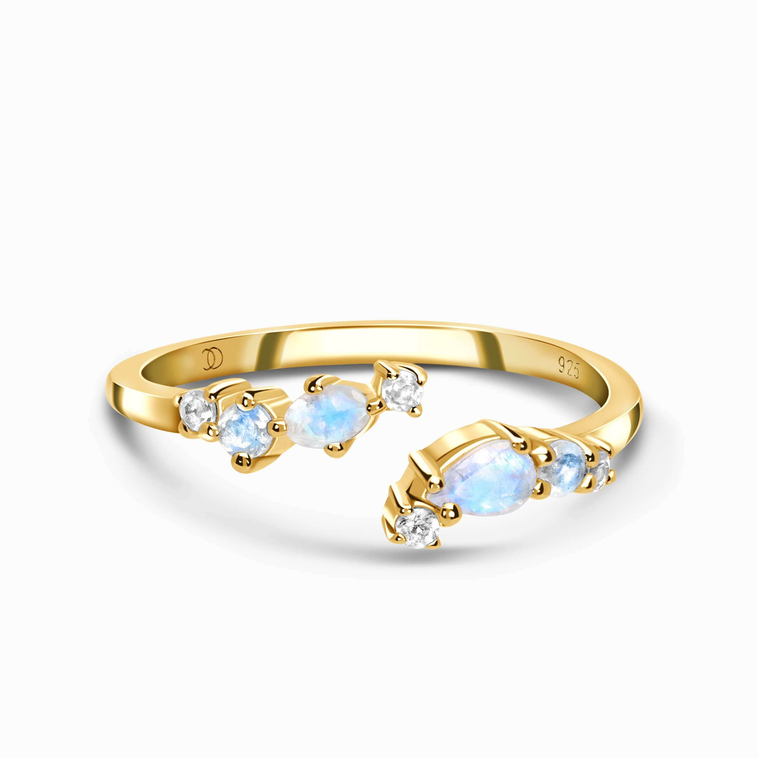 Adjustable Moonstone Ring Flourish - June Birthstone、mySite、hinf8tx79