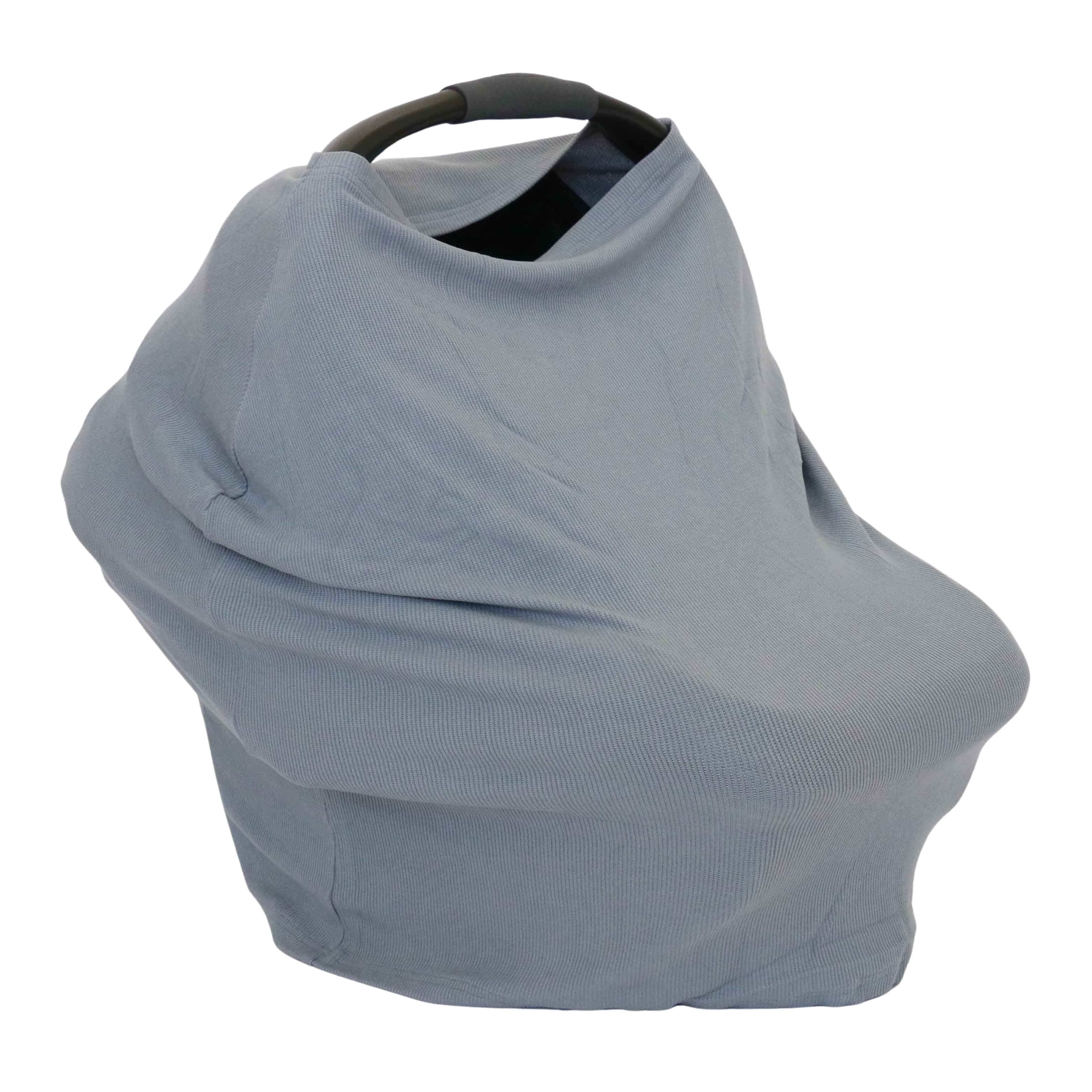  Dusty Denim Bamboo Waffle Multi-Use Stretchy Car Seat & Nursing Cover、mySite、layawaytickets
