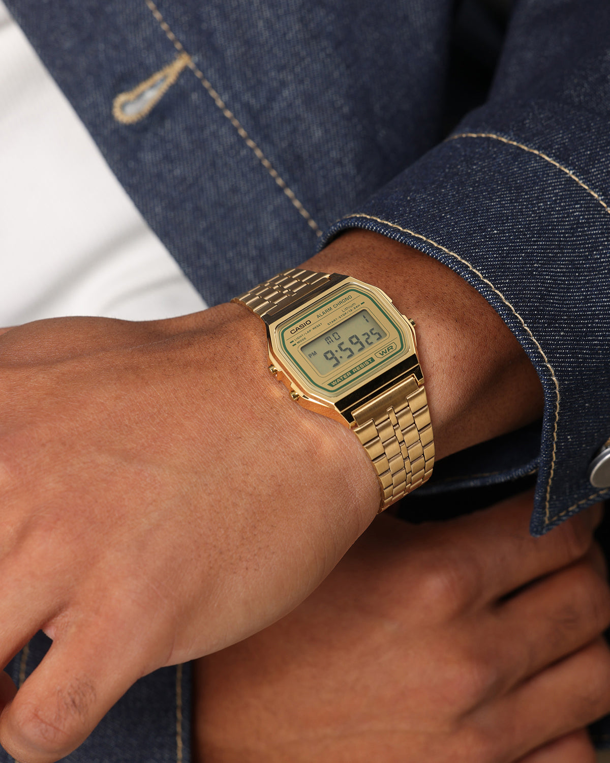 Casio A158WEGV-9ADF Watch Gold、mySite、zt4zffjzw