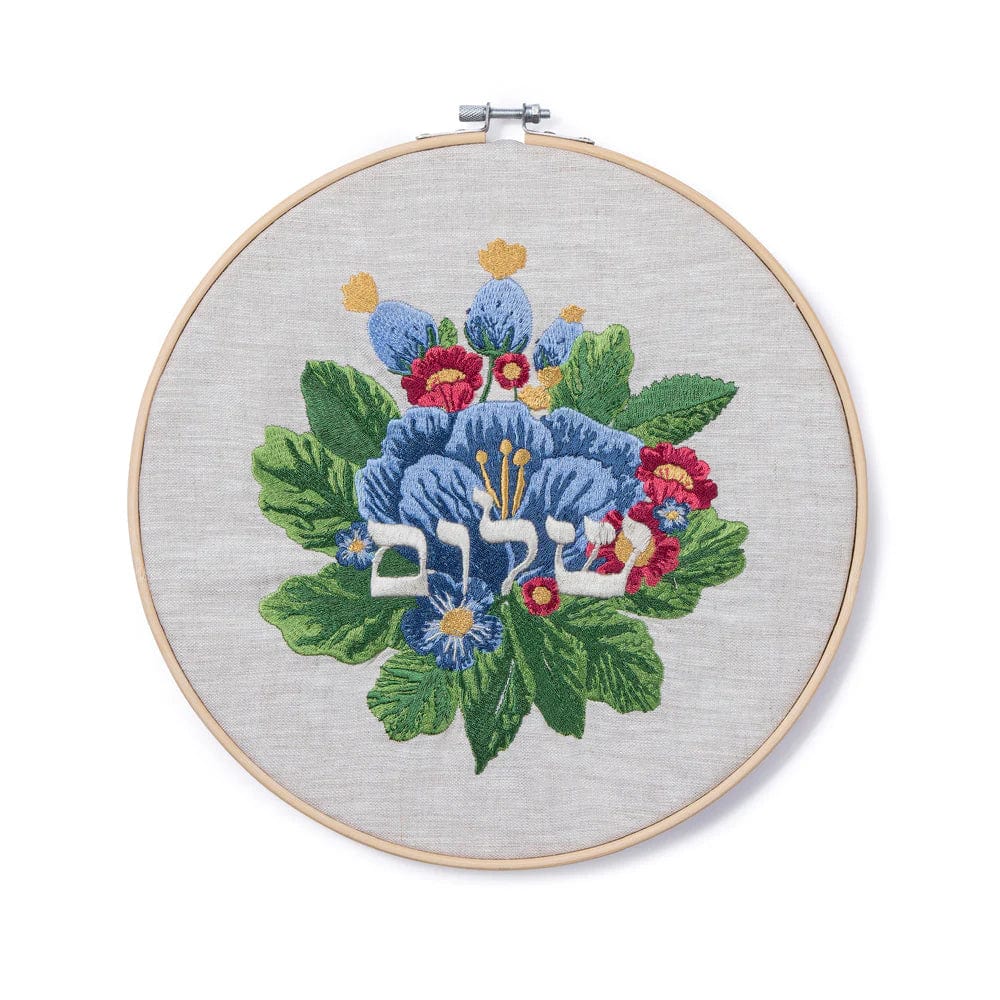 Embroidered Shalom Hoop Art、mySite、topwebapps