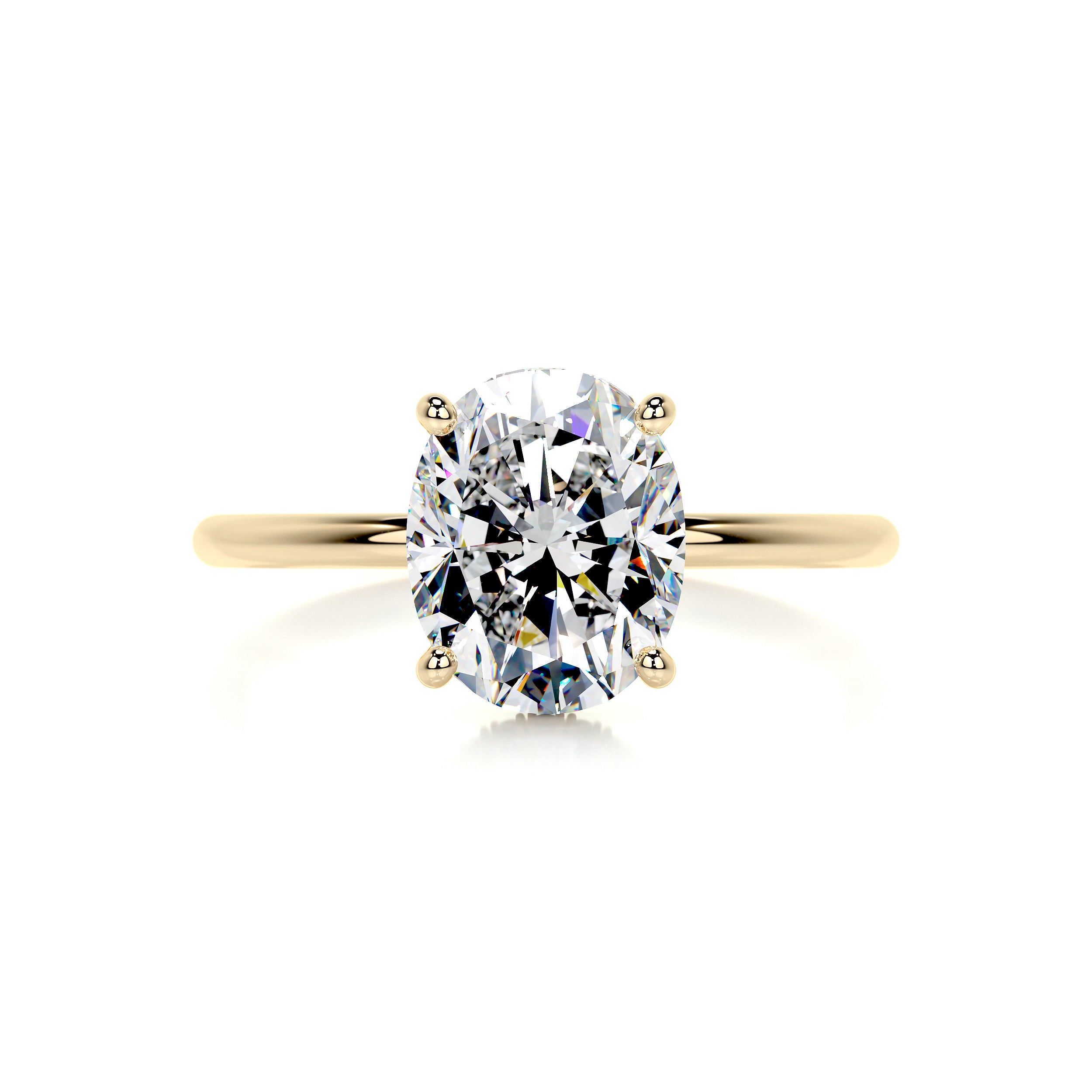 Willow Moissanite & Diamond Ring -18K Yellow Gold、mySite、hinf8tx79