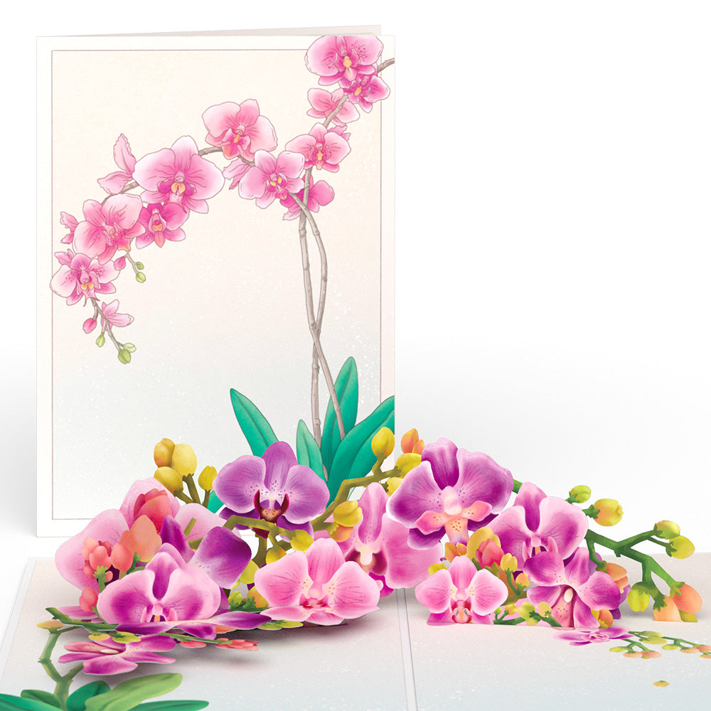 Watercolor Orchid Pop-Up Card、mySite、solidvoid