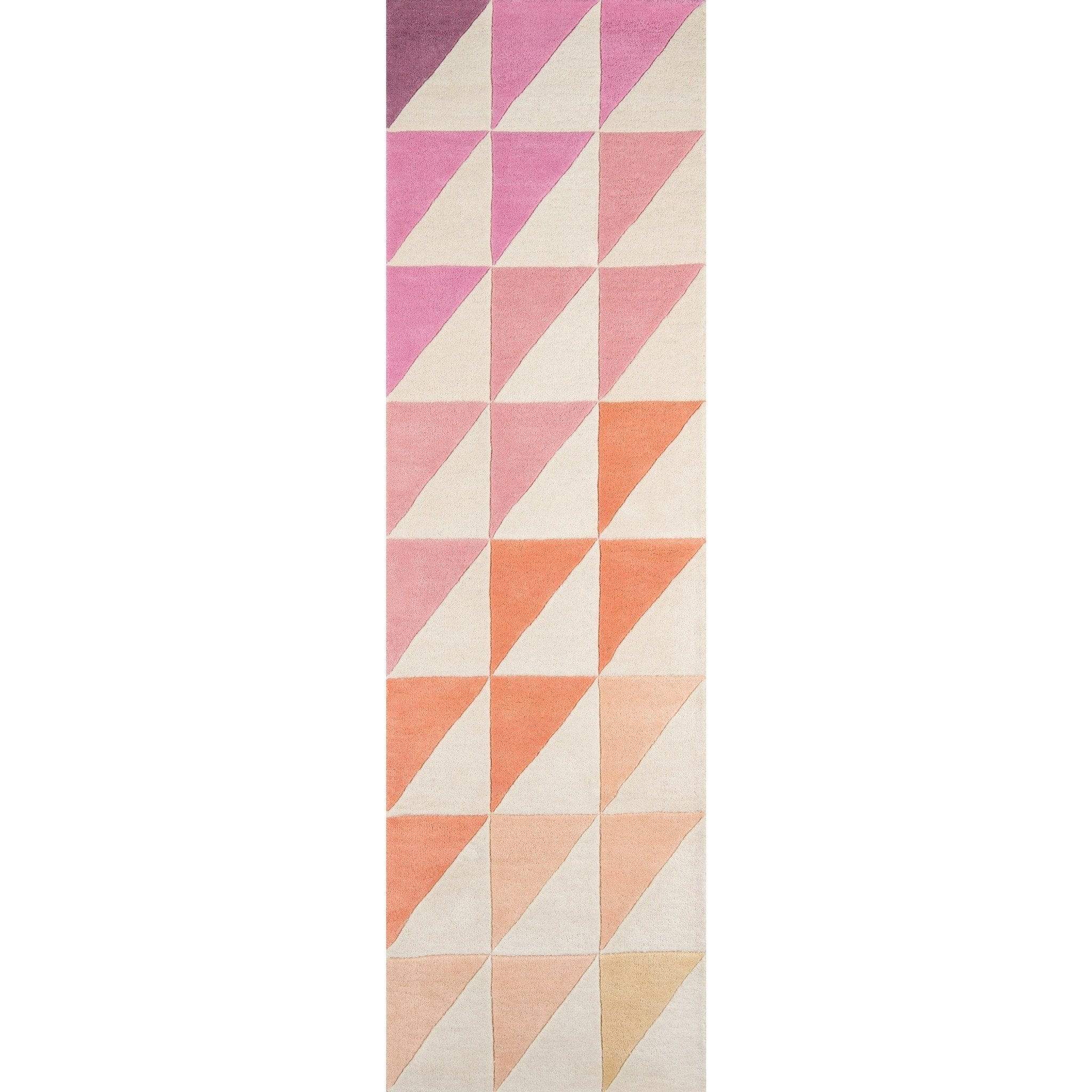 Novogratz Delmar Agatha Side Triangle Pink Area Rug、mySite、gigharbornorthrealestate