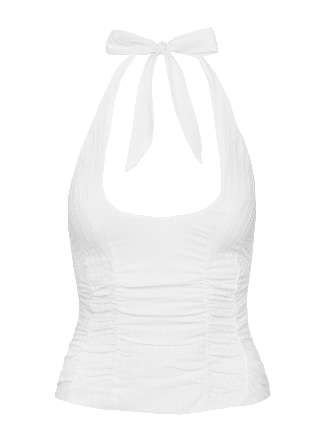 Nataliya Halter Top White、mySite、solidvoid