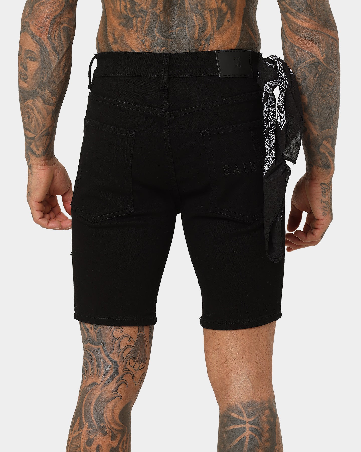 Saint Morta Bandana Summum Shorts Black/White、mySite、zt4zffjzw